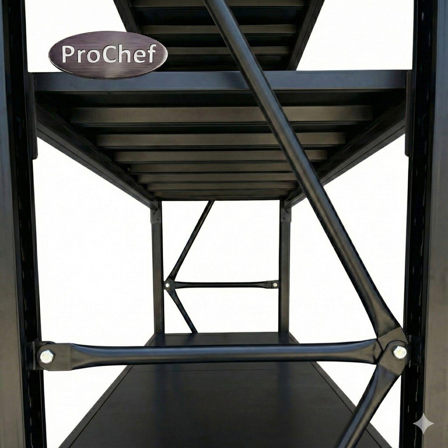 Rack 150x60x200 cm. 800 kg. Negro-4