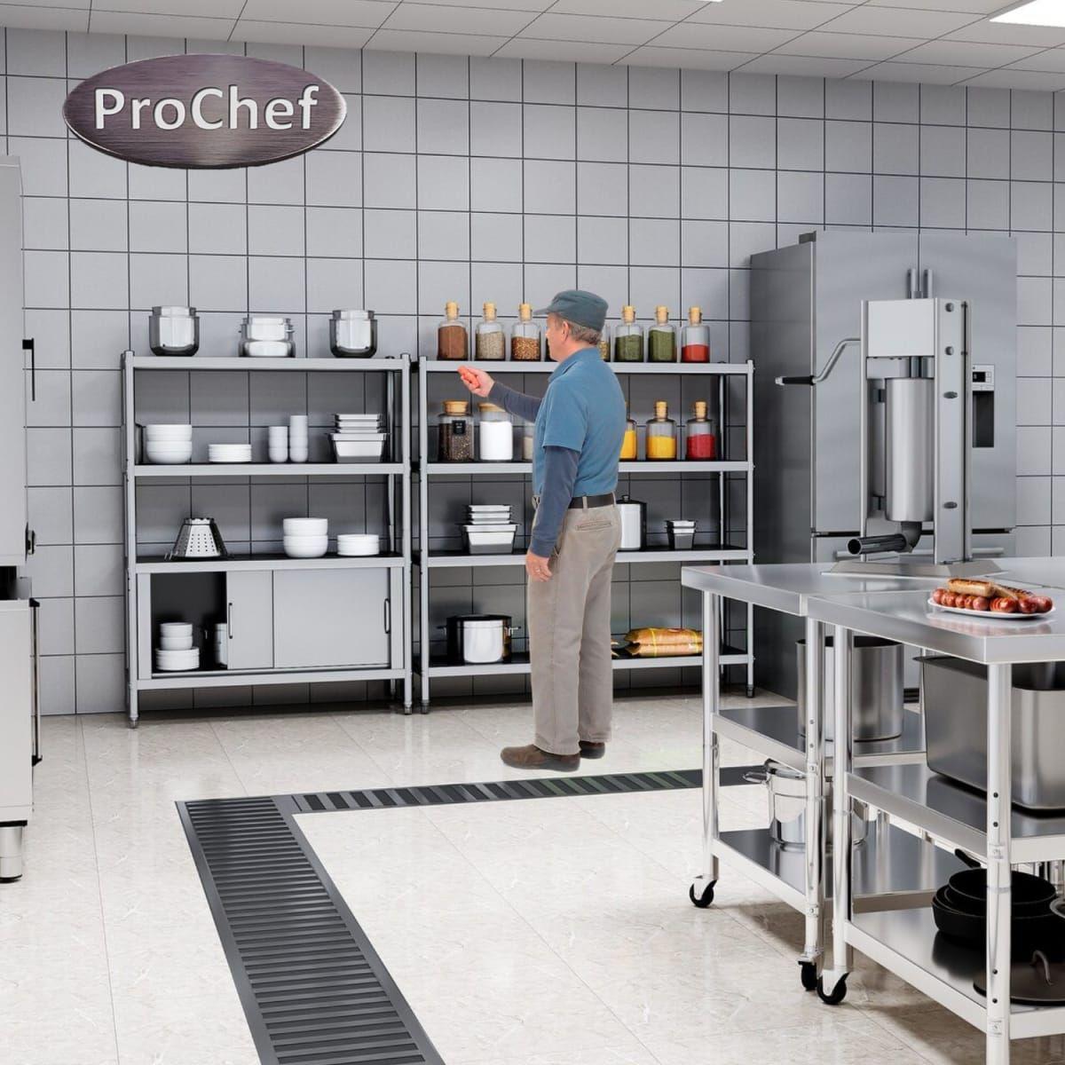 Estante 4 Bandejas lisas. 150x50x155 cm. Acero Inox-6