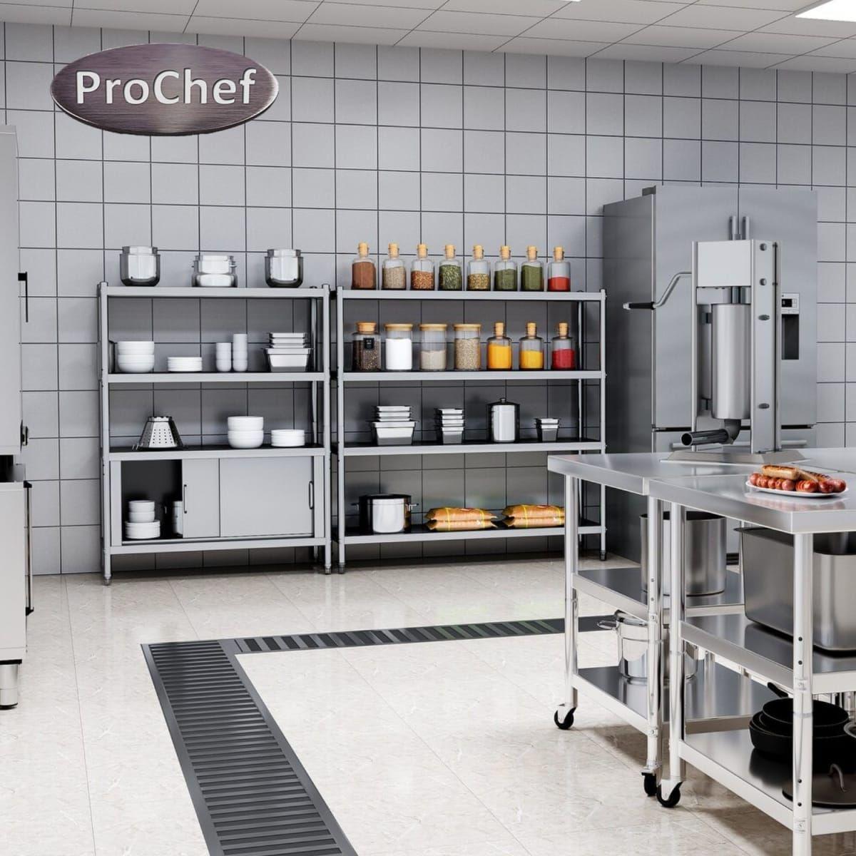 Estante 4 Bandejas lisas. 150x50x155 cm. Acero Inox-7