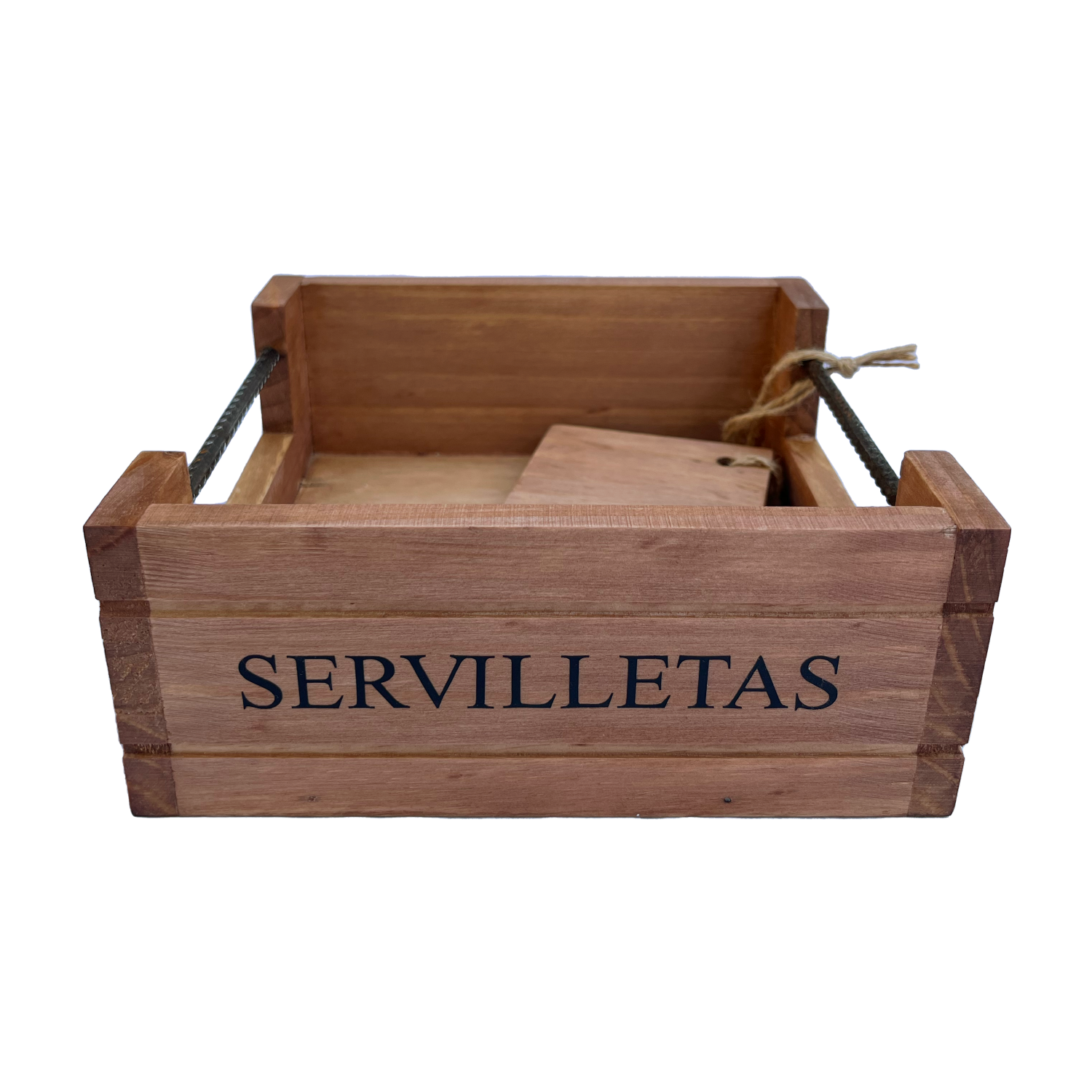 Bandeja Servilletero de Madera 20x20 cm-1