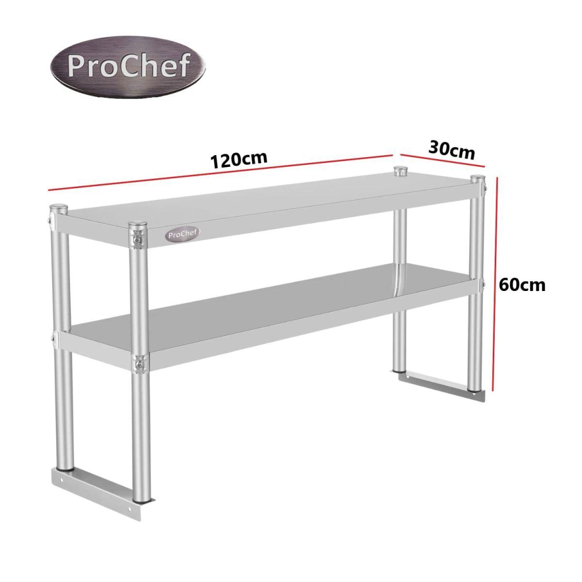 Plateo o Pasa Platos Doble 120x30x60 Cm Acero Inoxidable-5