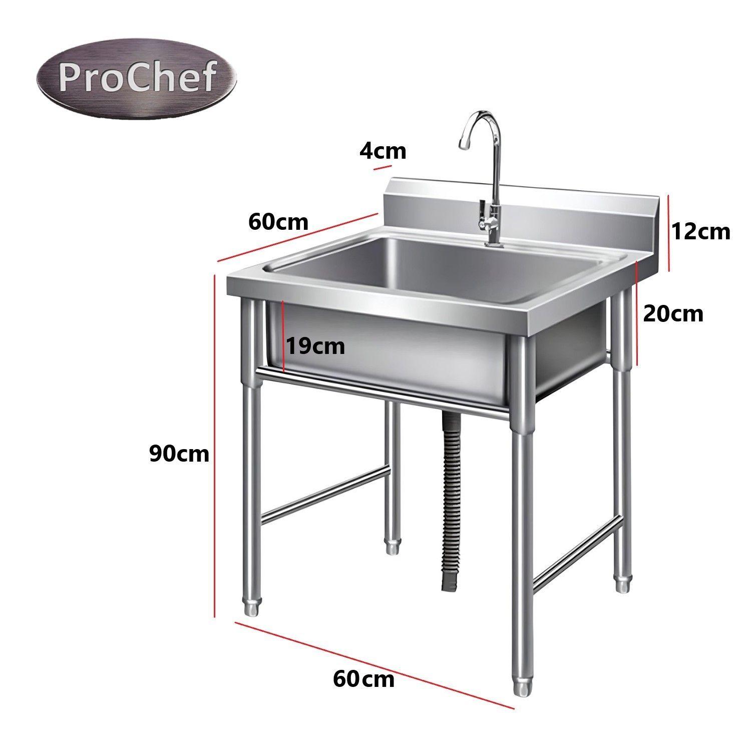 Lavafondos Acero Inoxidable 60x60x90 cm. Con Grifería-3