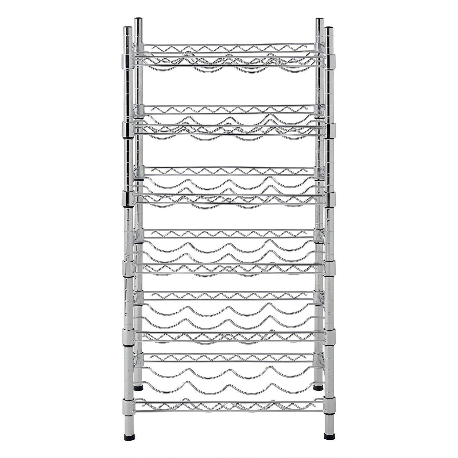 Estante Cromado 45x35x90 cm. Cava 24 a 42 Botellas de Vino-8