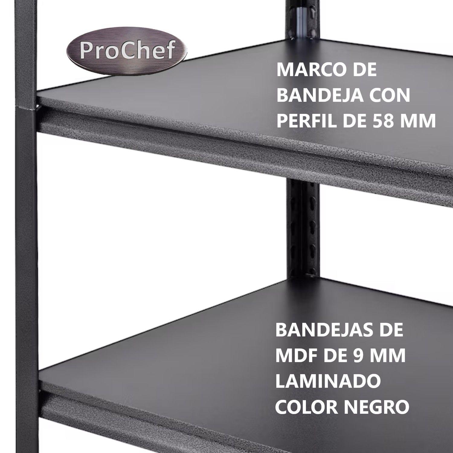 Estante Acero Sin Ranuras 90x45x180 cm. 1350 Kg.-3