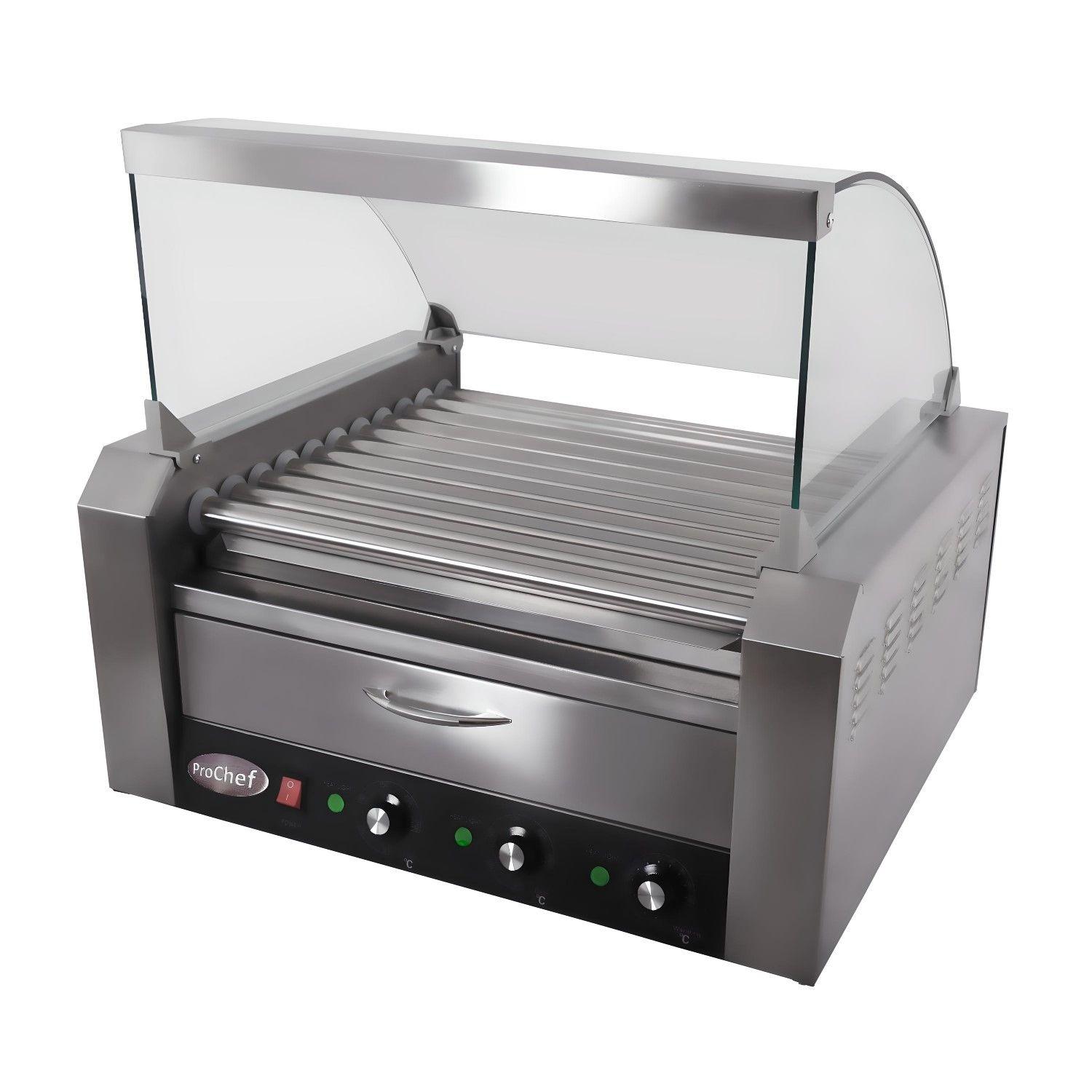 Máquina de Completos Roller Hot Dog 11 Rodillos con cajonera temperada-0