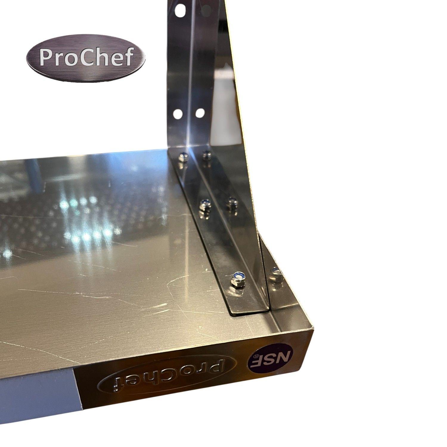 Repisa Mural 60x30 cm. Acero Inoxidable Liso-2