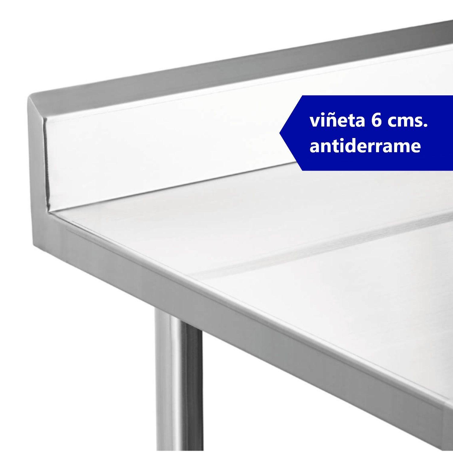 Meson Muro ECO Acero Inoxidable 240x60x85(+5) cm.-6