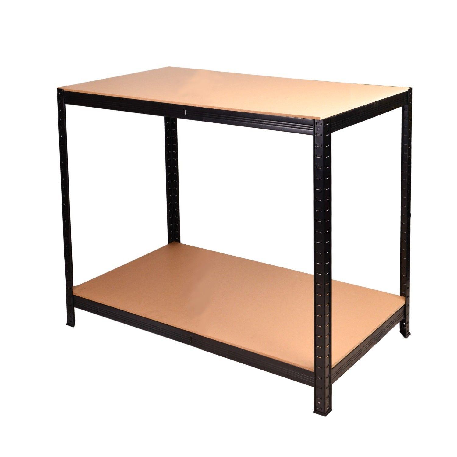 Mesón de Trabajo Acero y MDF 90x60x90 cm.-0