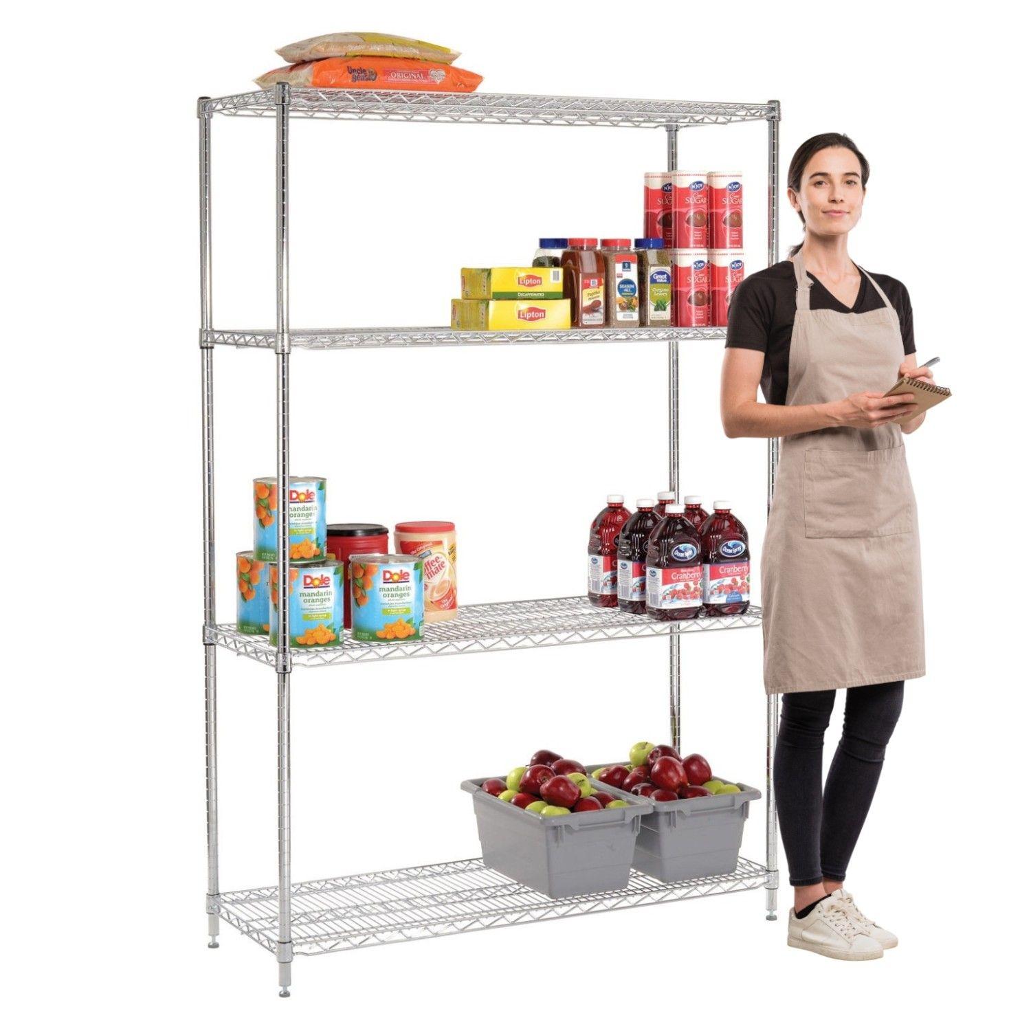 Estante 120x45x180 cm Acero Cromado ProChef Capacidad 480 kg-1