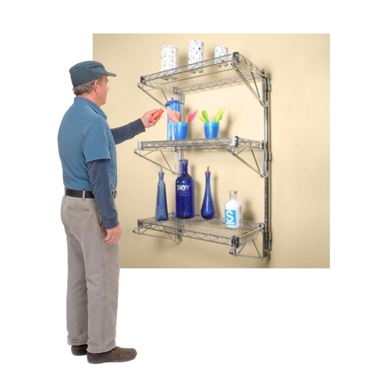 Repisa 3 bandejas 90x35x90 cm. Acero Cromado. Capacidad 150 kg.-3