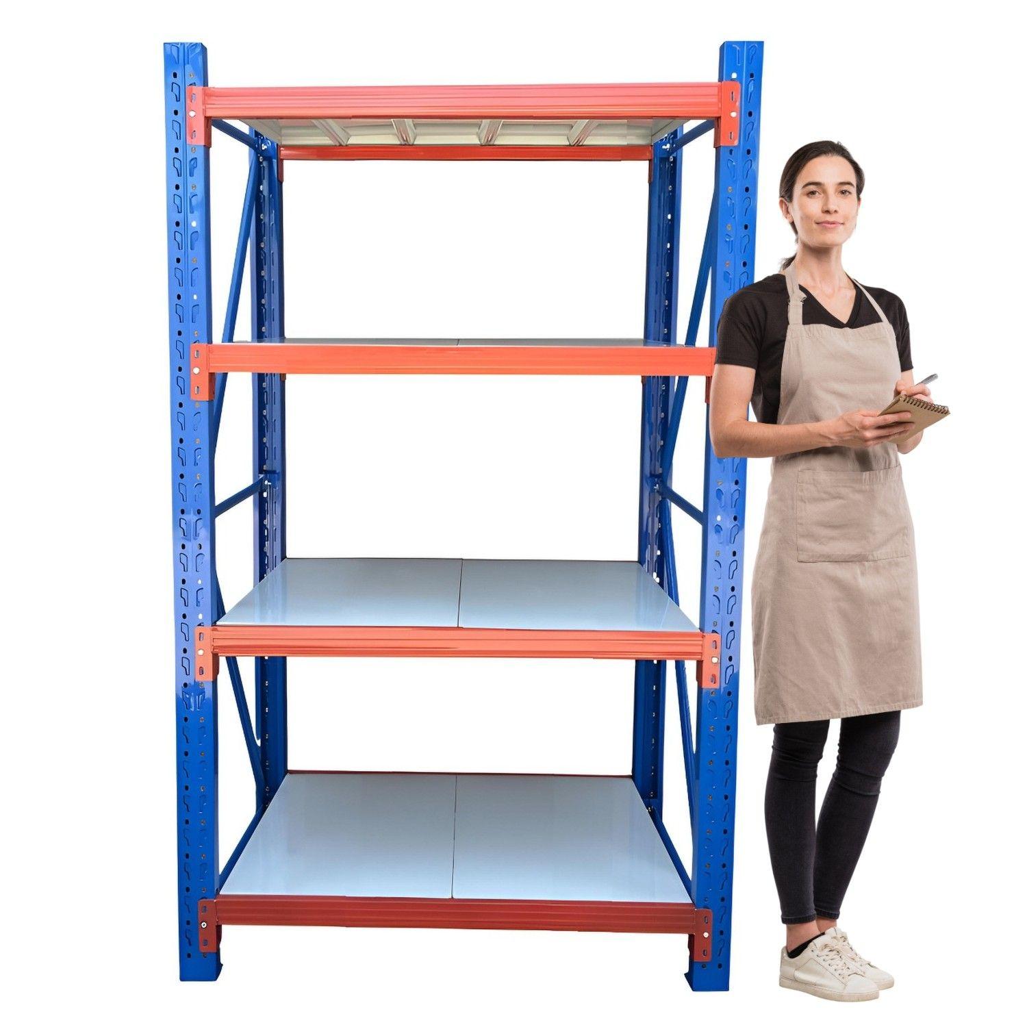 Estante Mini Rack 120x50x200 cm 800 kg Azul Naranjo Gris-1