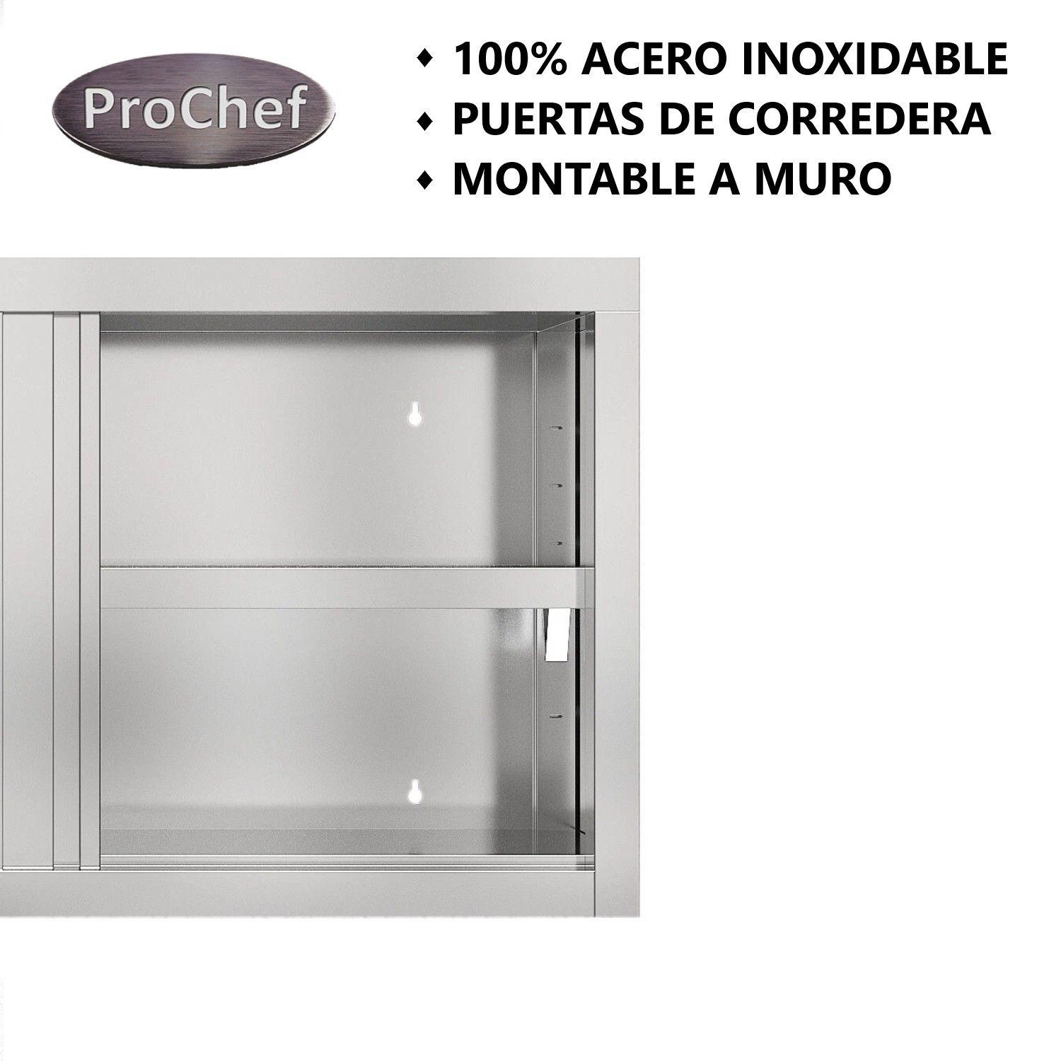 Mueble colgante acero inoxidable 120x65x40 cm-2