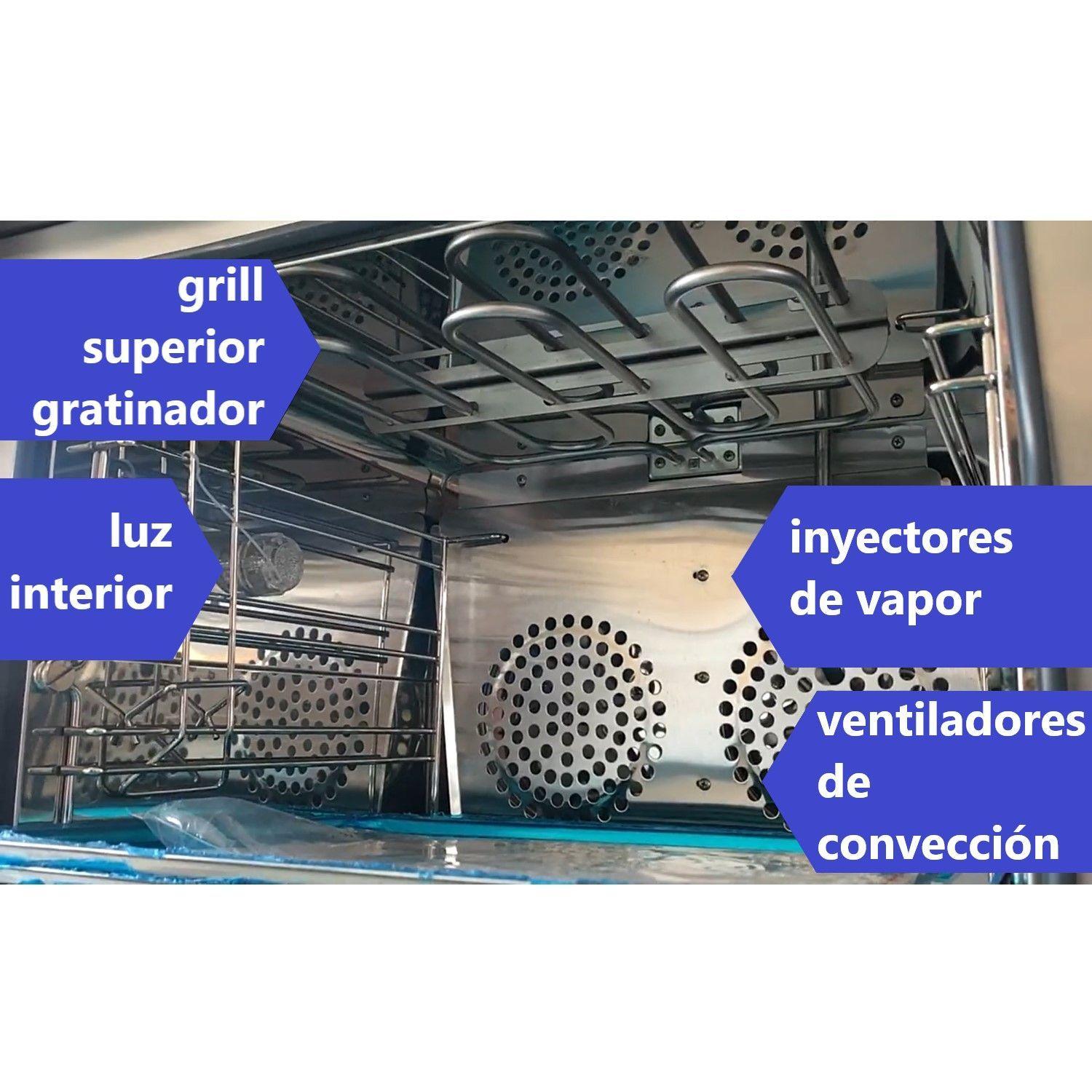 Horno Convector Eléctrico 4 bandejas Vapor y Grill-4