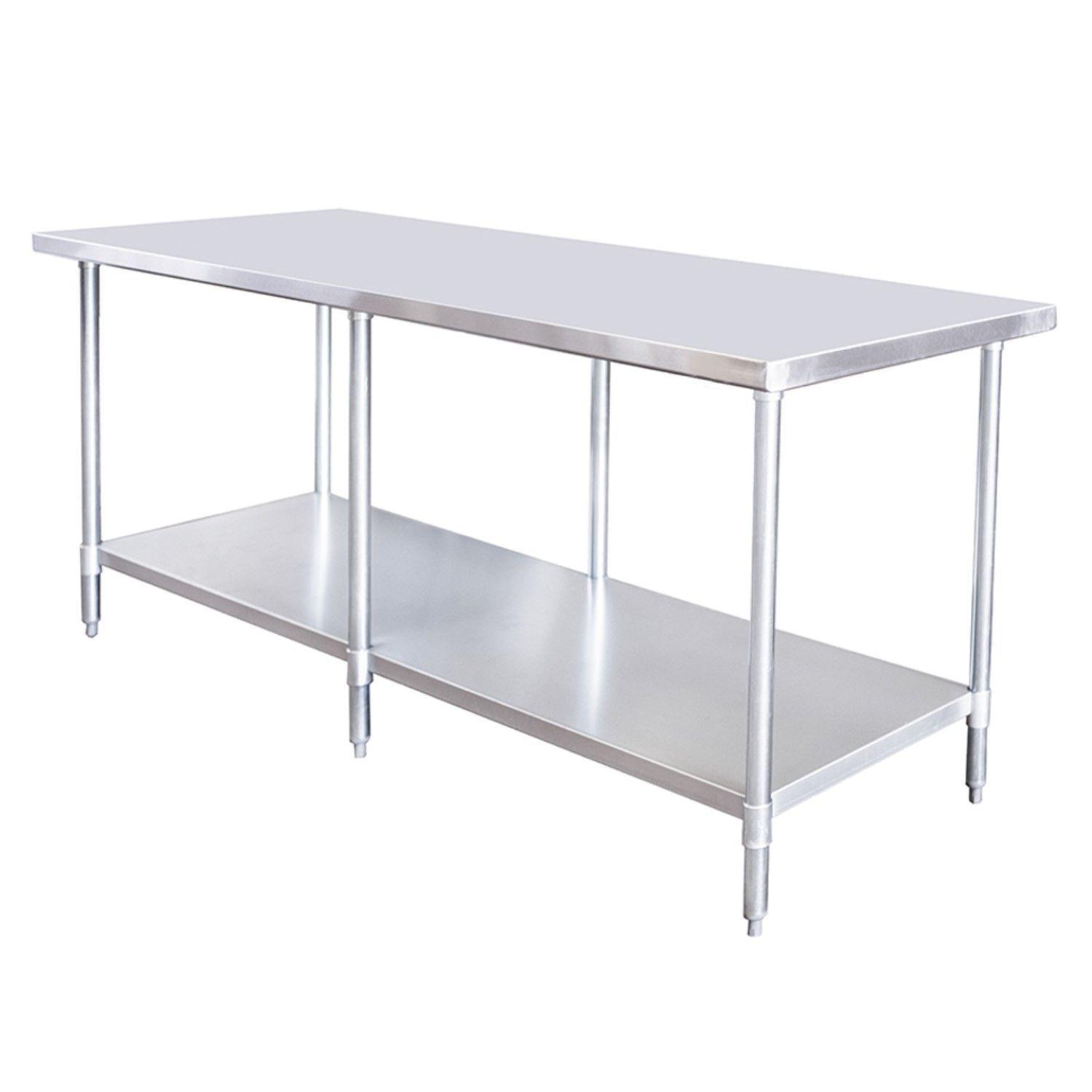 Mesón Central 210x60x85 cm Acero Inoxidable-0
