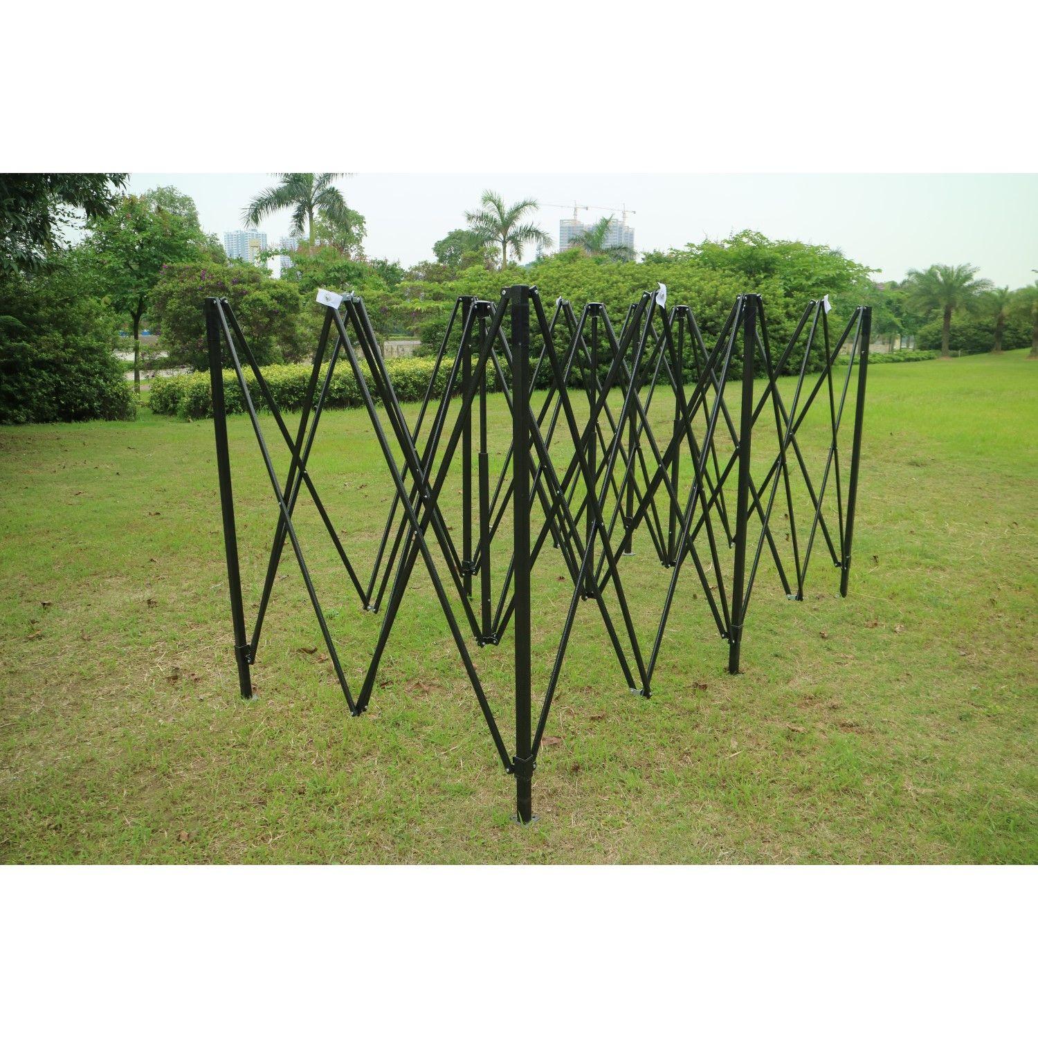 Toldo Plegable 3x6 Mt Tipo araña Tela 420D Filtro UV Azul-5