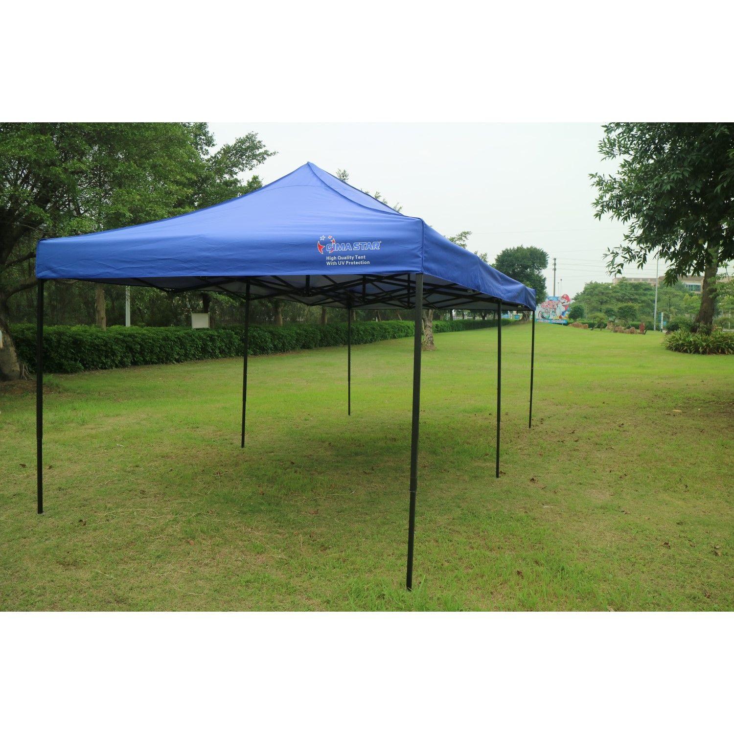 Toldo Plegable 3x6 Mt Tipo araña Tela 420D Filtro UV Azul-7