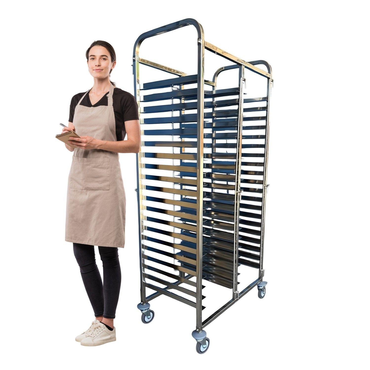 Carro Bandejero Acero Inox. 40 Bandejas Casino 35x45 cm.-1