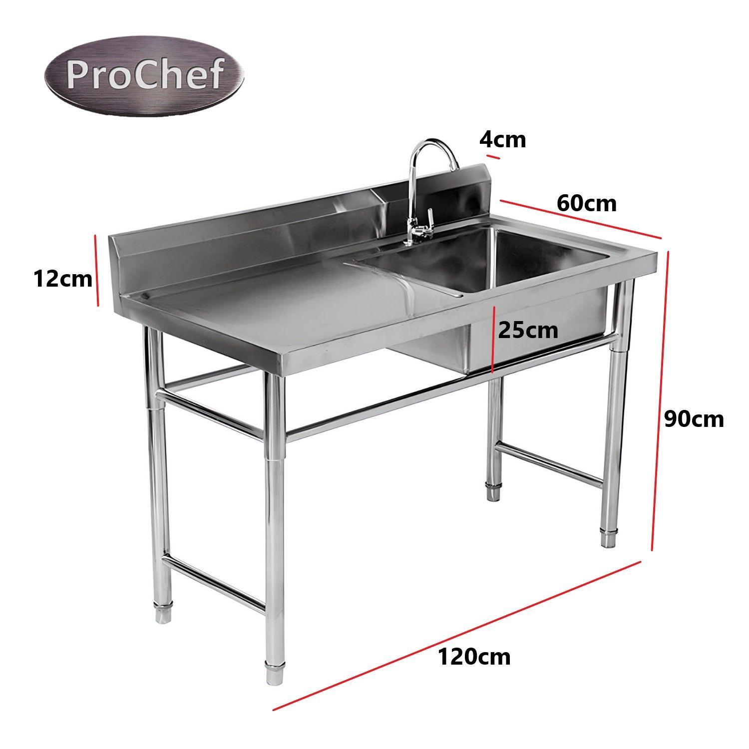 Lavafondos Acero Inox. 120x60x90 cm. Secador izquierdo-3
