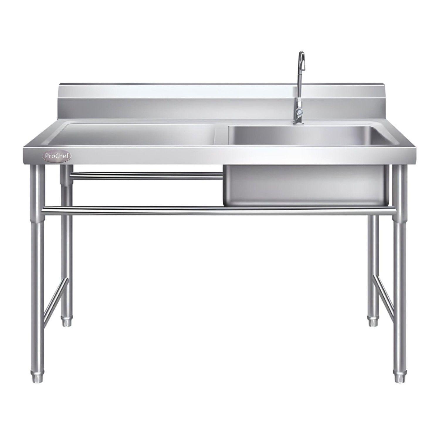 Lavafondos Acero Inox. 120x60x90 cm. Secador izquierdo-8