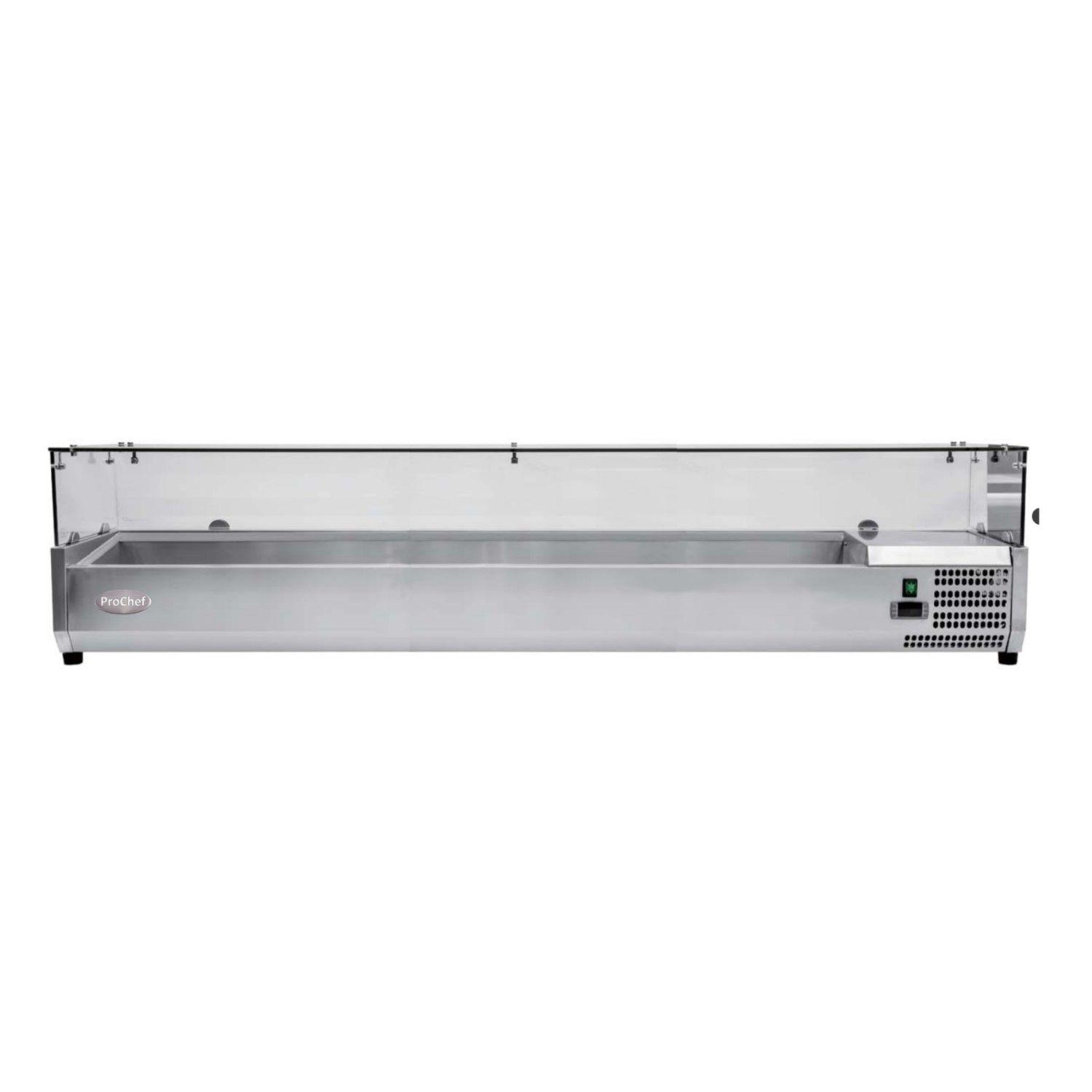 Vitrina Refrigerada Sobremesa 180 cm. Acero Inoxidable-2