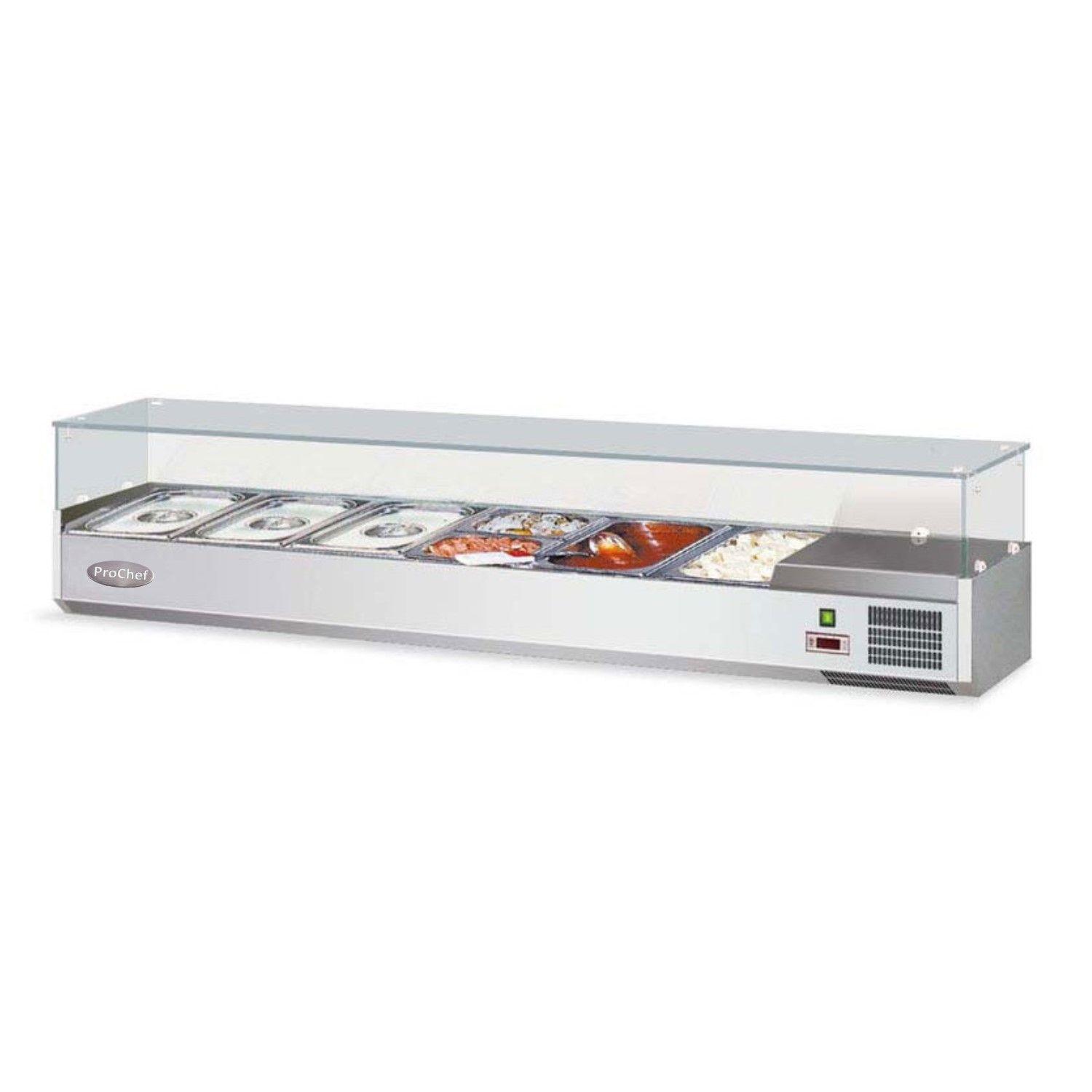 Vitrina Refrigerada Sobremesa 180 cm. Acero Inoxidable-3