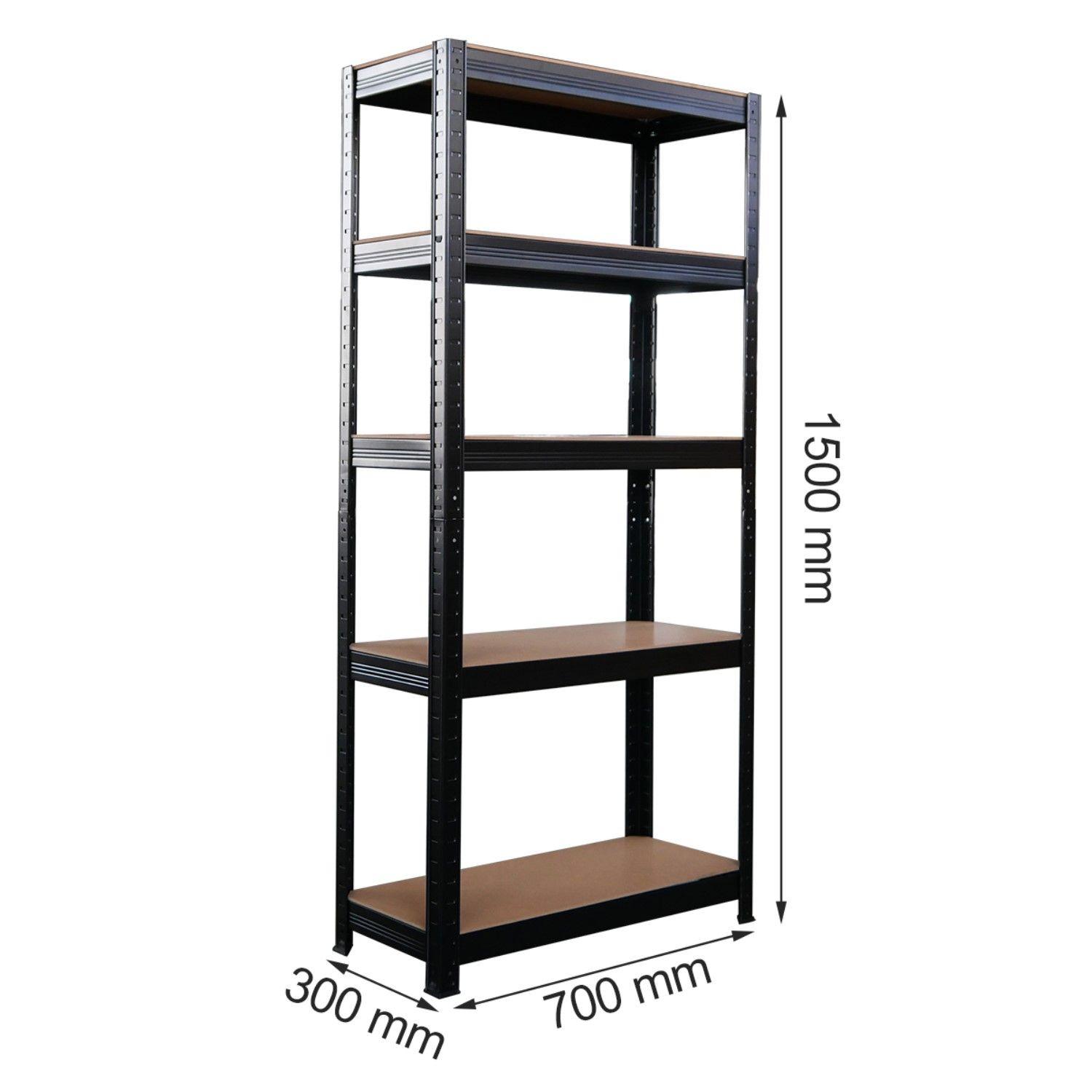 Estante 70x30x150 cm Acero Pintado 5 Band. 750 Kg-2