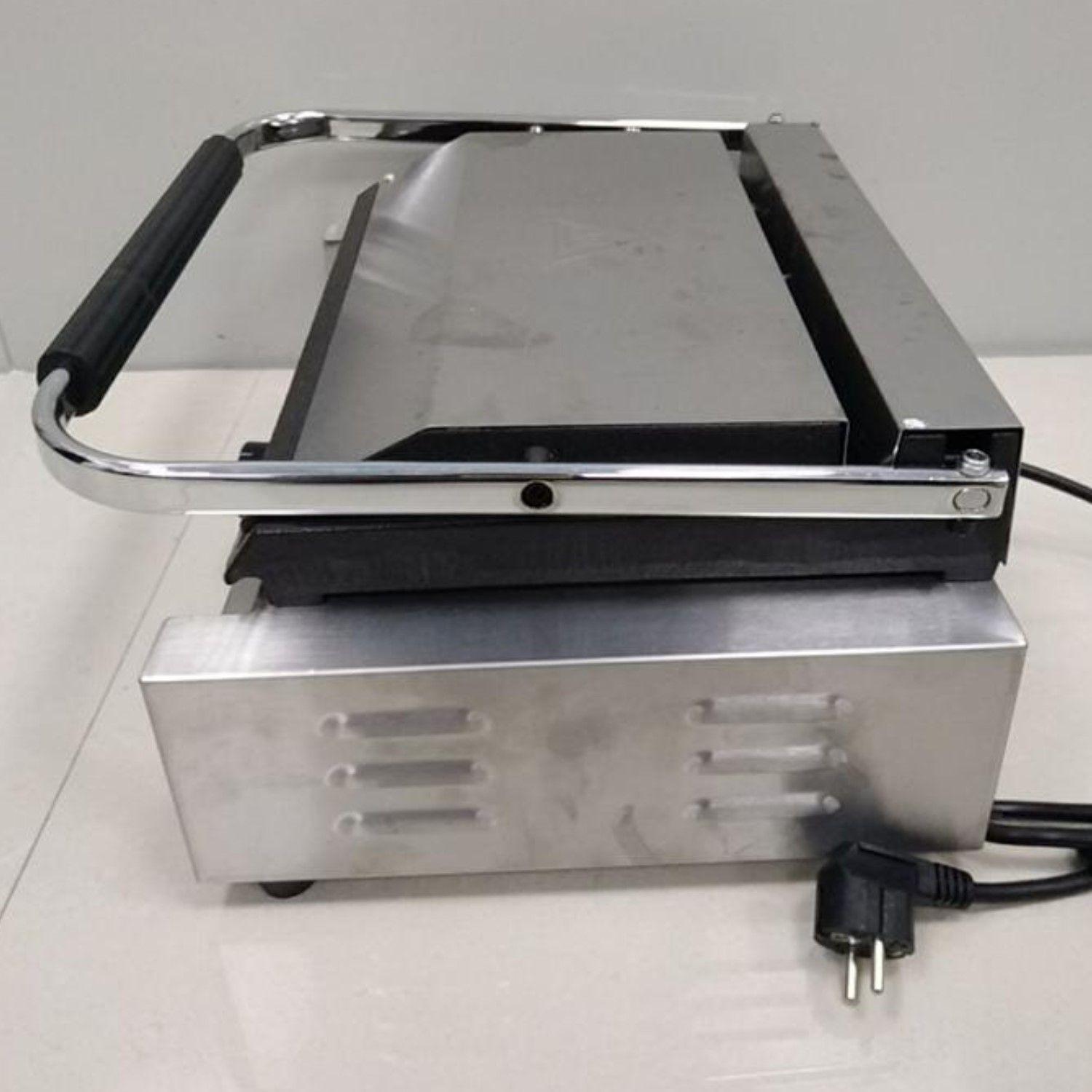 Plancha Sandwichera Panini Grill Lisa Acero Inox.-3