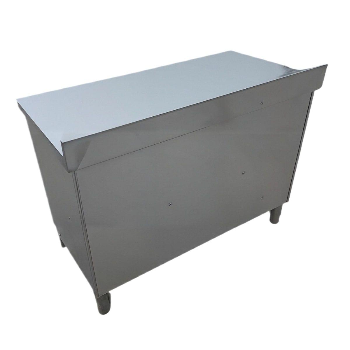 Mesón mural cerrado acero inoxidable 120x60 cm-2