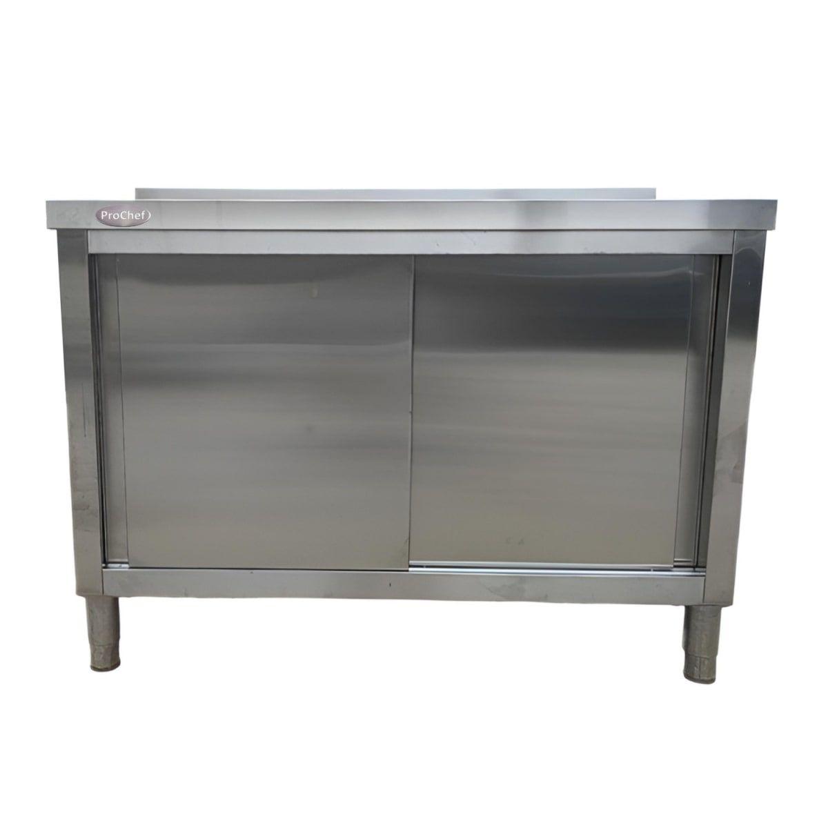 Mesón mural cerrado acero inoxidable 120x60 cm-7