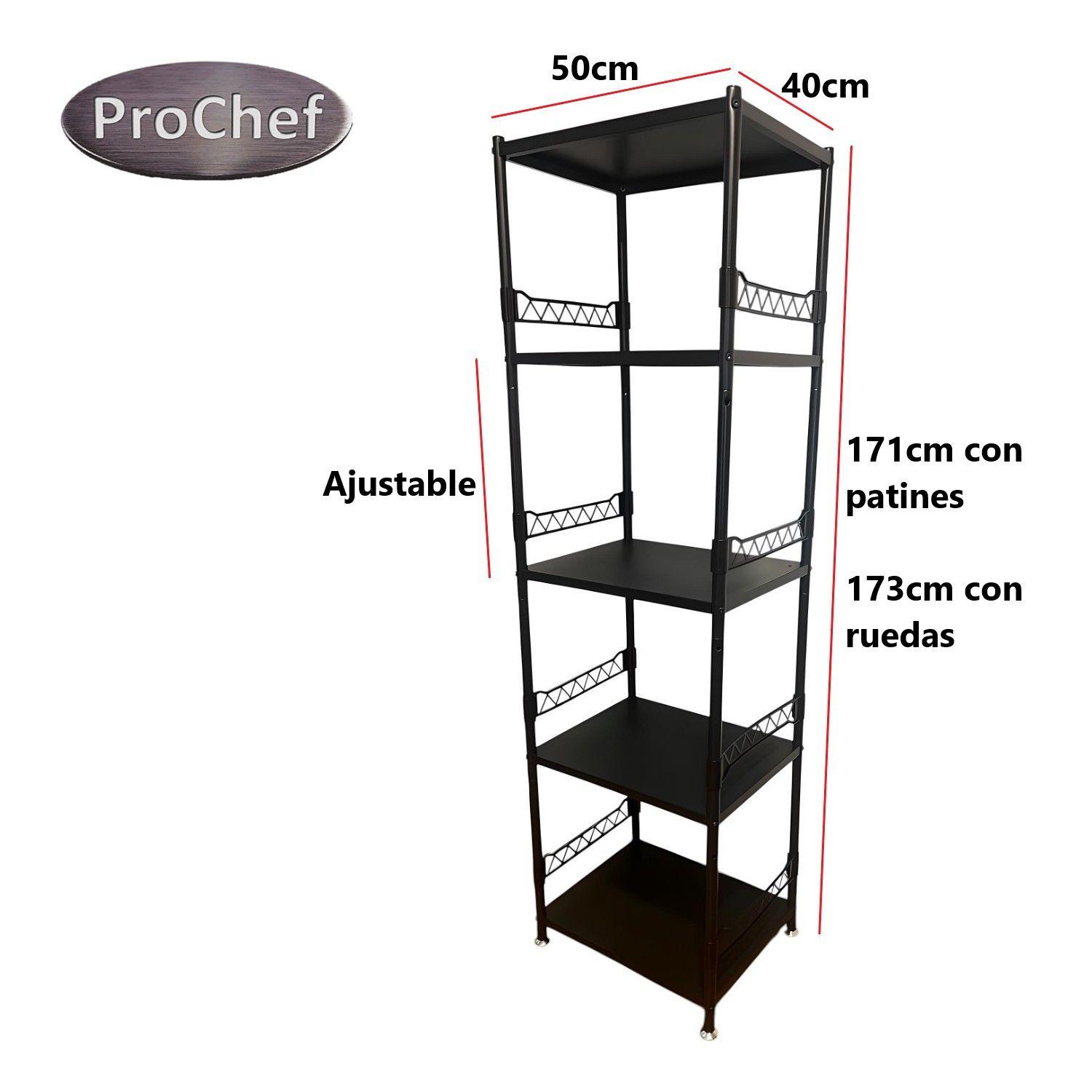 Estante Deco 5 Bandejas Acero 50x40x173 cm-7