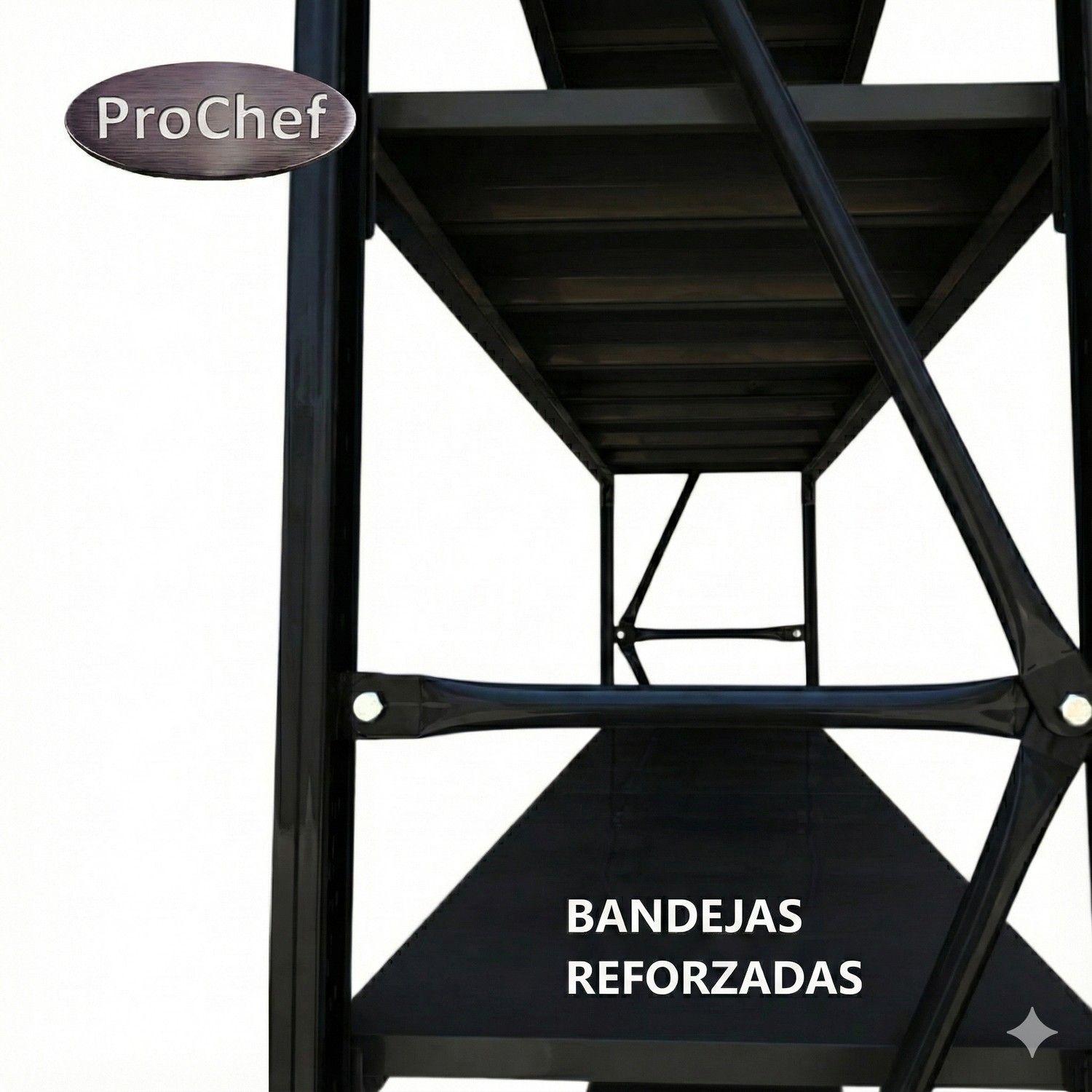 Rack 120x50x200 cm. 400 kg. Negro-5