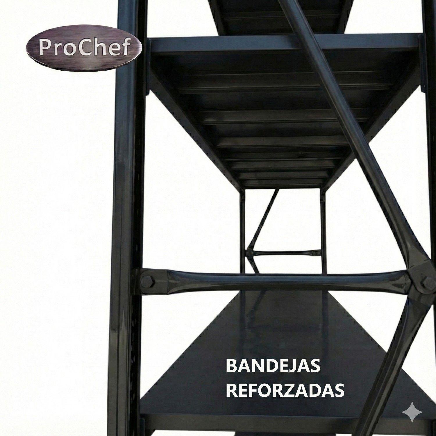 Rack 200x50x200 cm. 400 kg. Negro-4