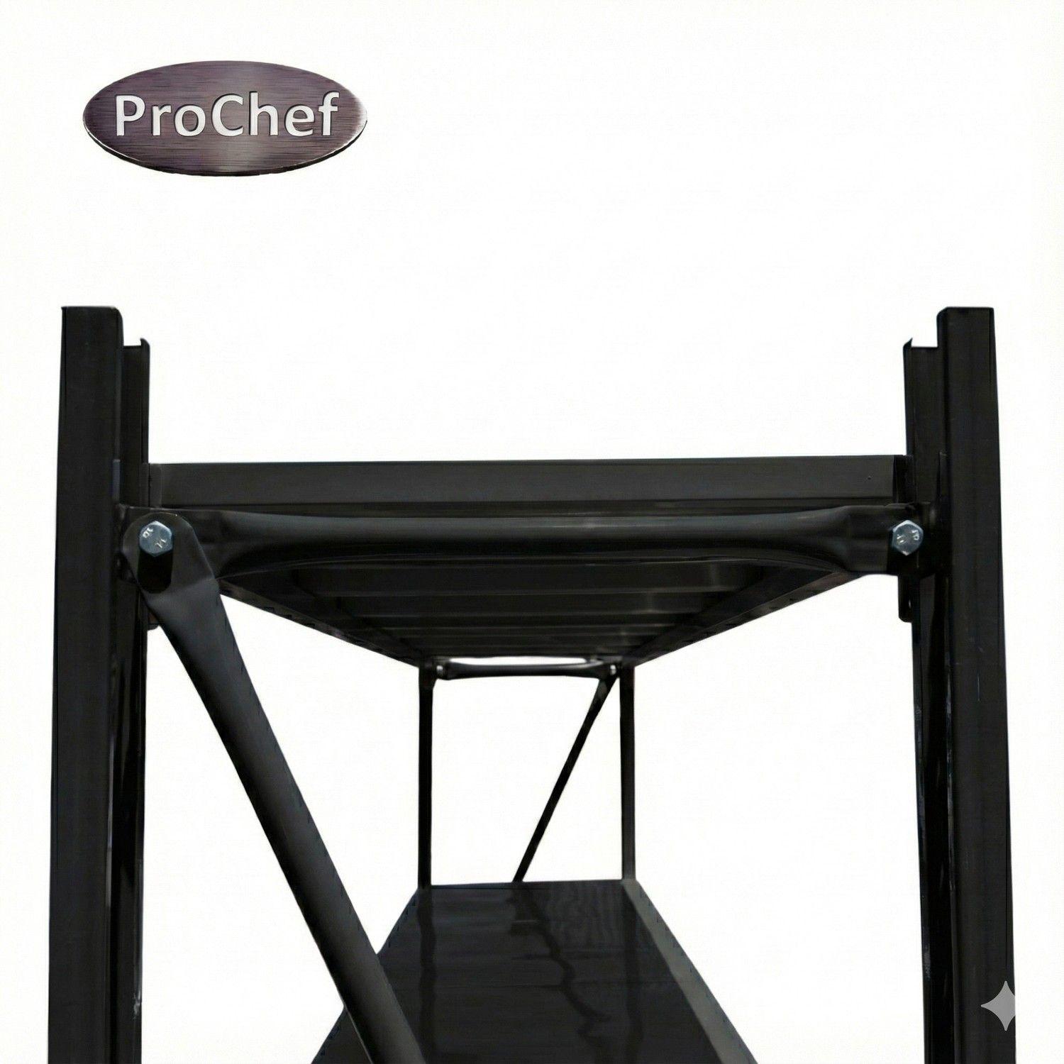 Rack 200x50x200 cm. 400 kg. Negro-5