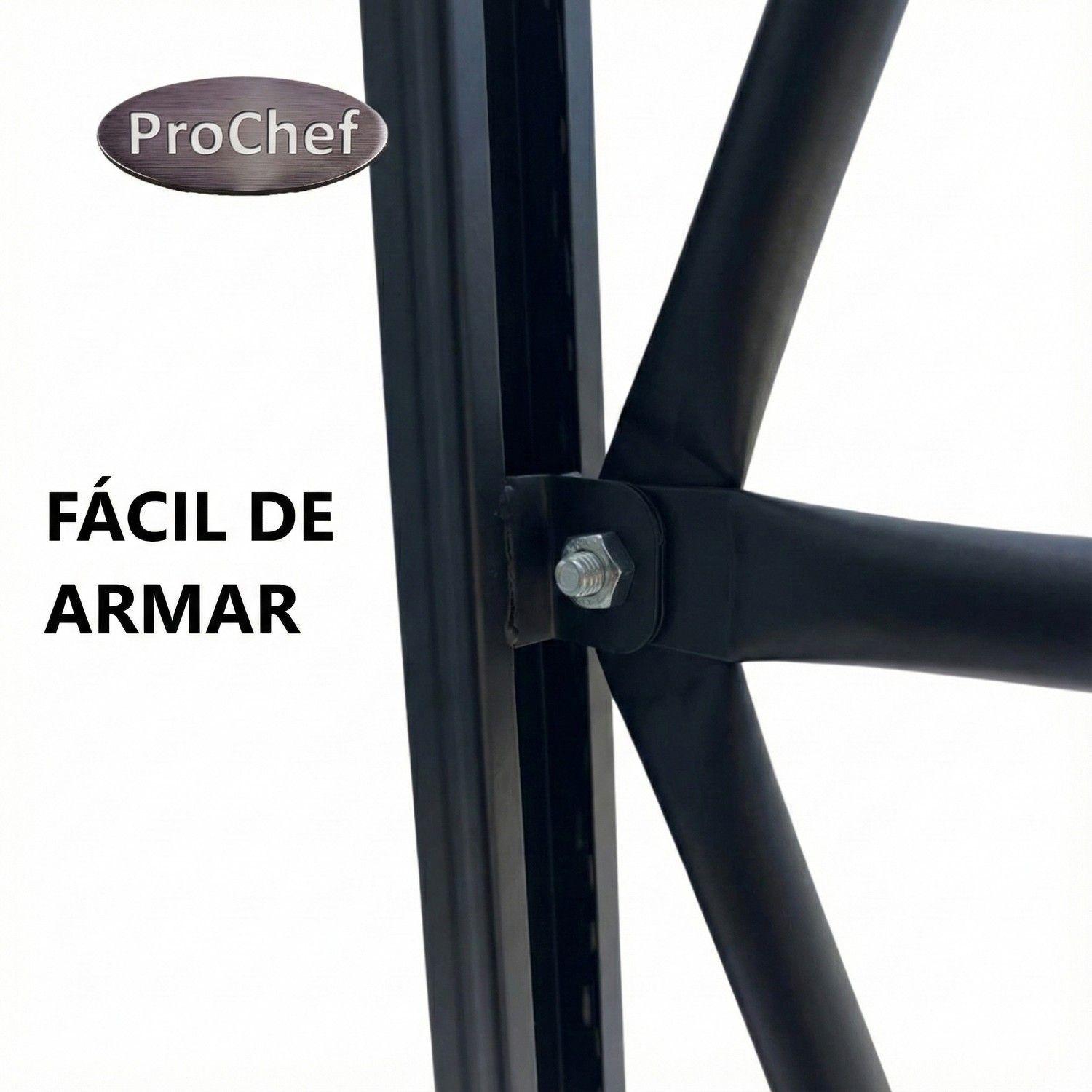 Rack 200x50x200 cm. 400 kg. Negro-6