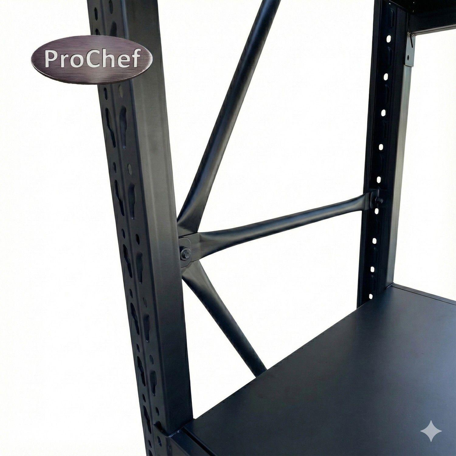 Rack 200x50x200 cm. 800 kg. Negro-5