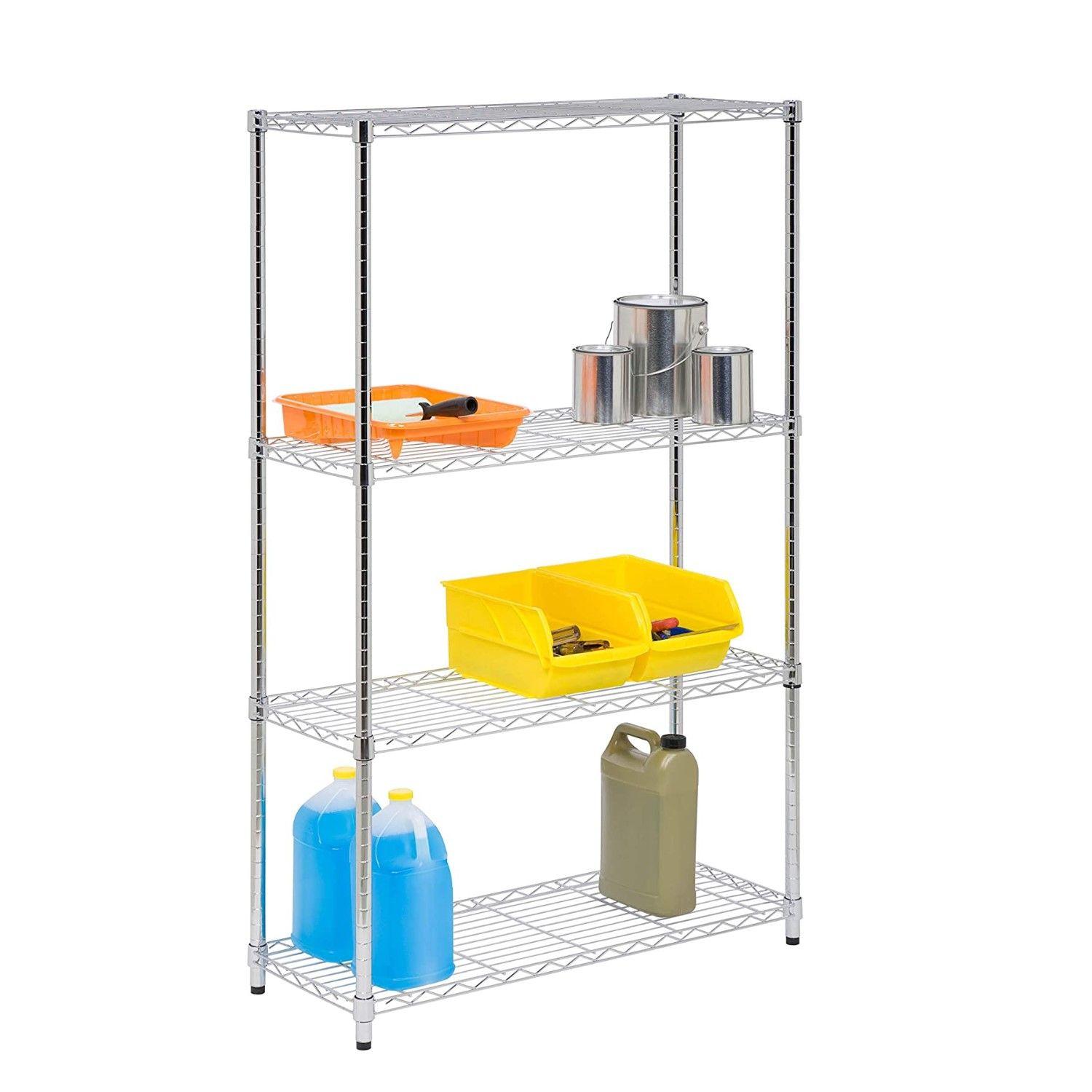 Estante 90x35x150 cm. Acero Cromado 4 bandejas Capacidad 480 kg.-4