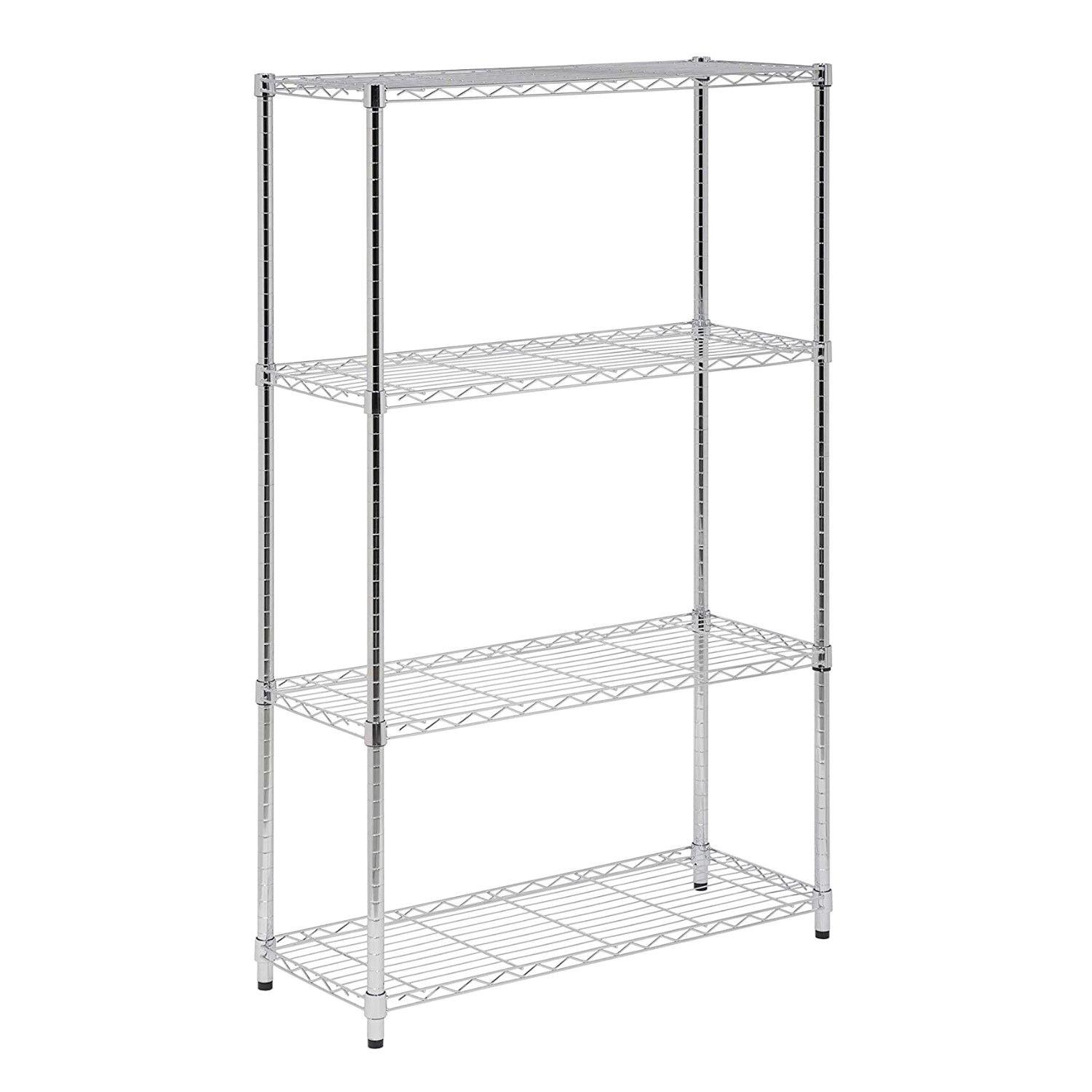 Estante 90x35x150 cm. Acero Cromado 4 bandejas Capacidad 480 kg.-1