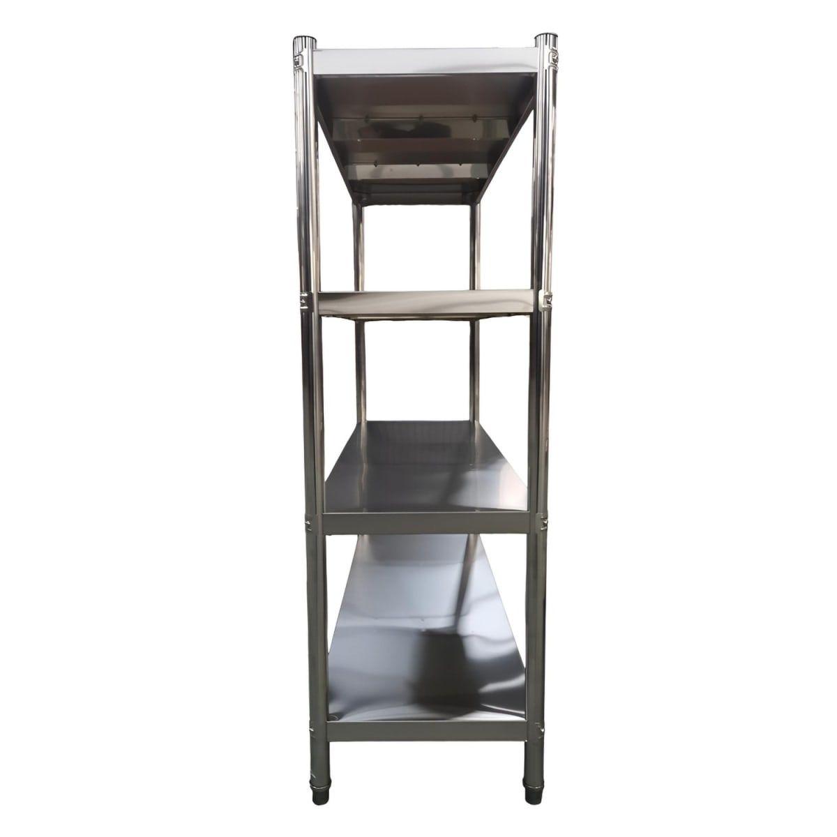 Estante 4 Bandejas lisas. 100x50x155 cm. Acero Inox-3