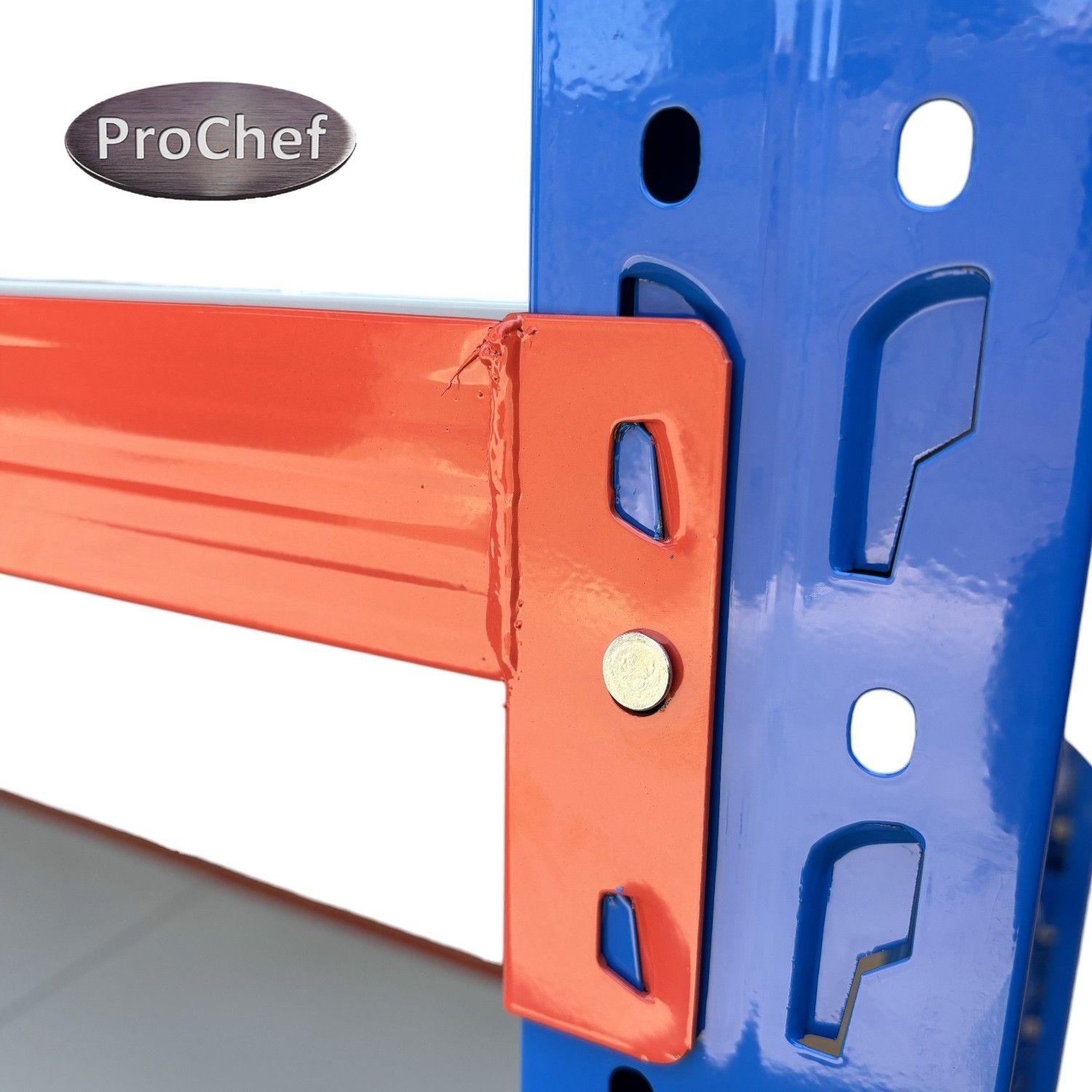 Estante Mini Rack 150x60x200 cm 800 kg Azul Naranjo Gris-5