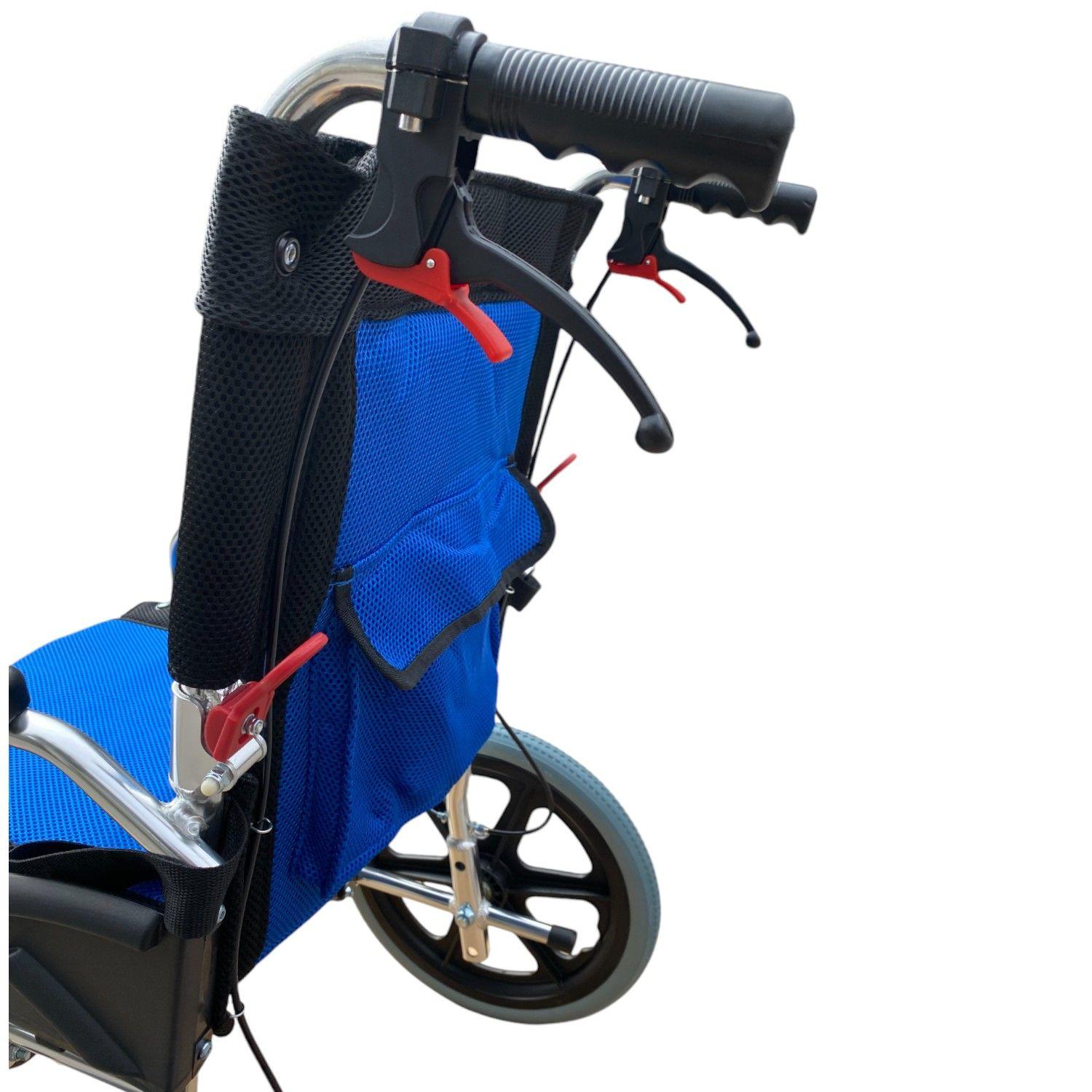 Silla de Ruedas Aluminio Ultra Liviano Aro 16-Azul-6