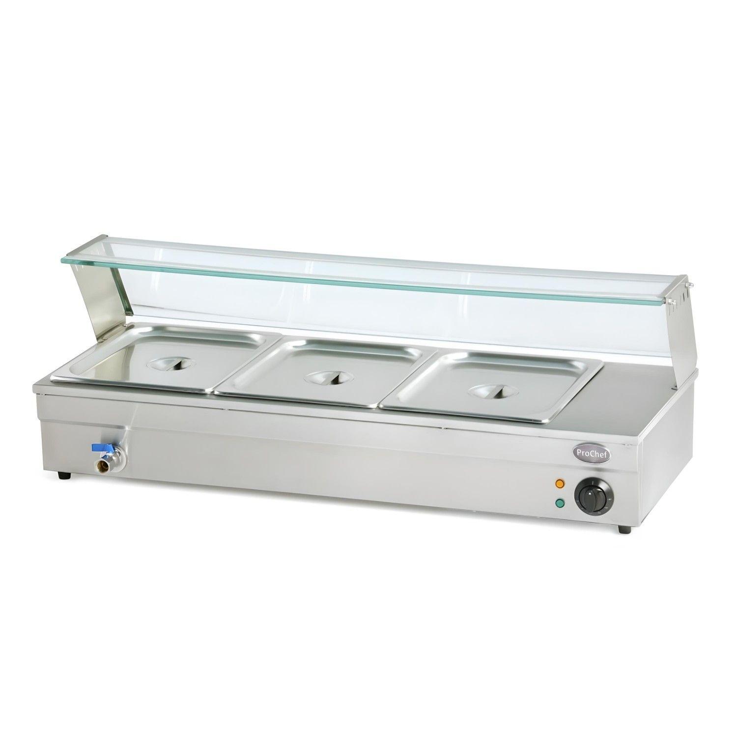Vitrina de Calor Baño María Sobremesa 3 x GN 1/2-8