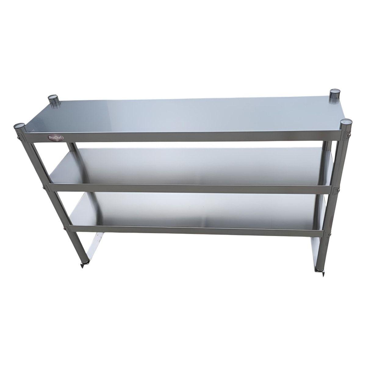 Plateo o Pasa Platos Triple 120x30x75 Cm Acero Inoxidable-2