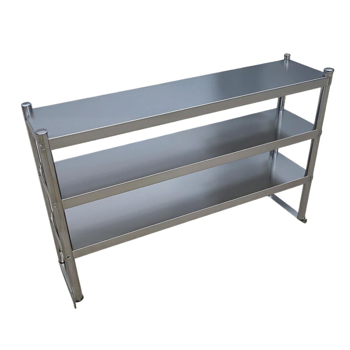 Plateo o Pasa Platos Triple 120x30x75 Cm Acero Inoxidable-4