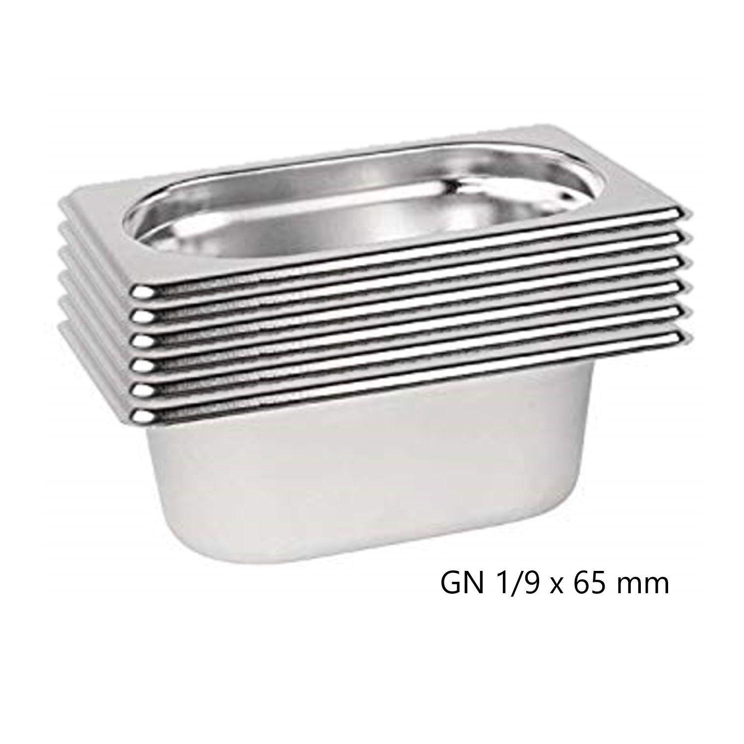 Pack 6 Depósitos Gastro GN 1/9 x 65 mm Acero Inox-2