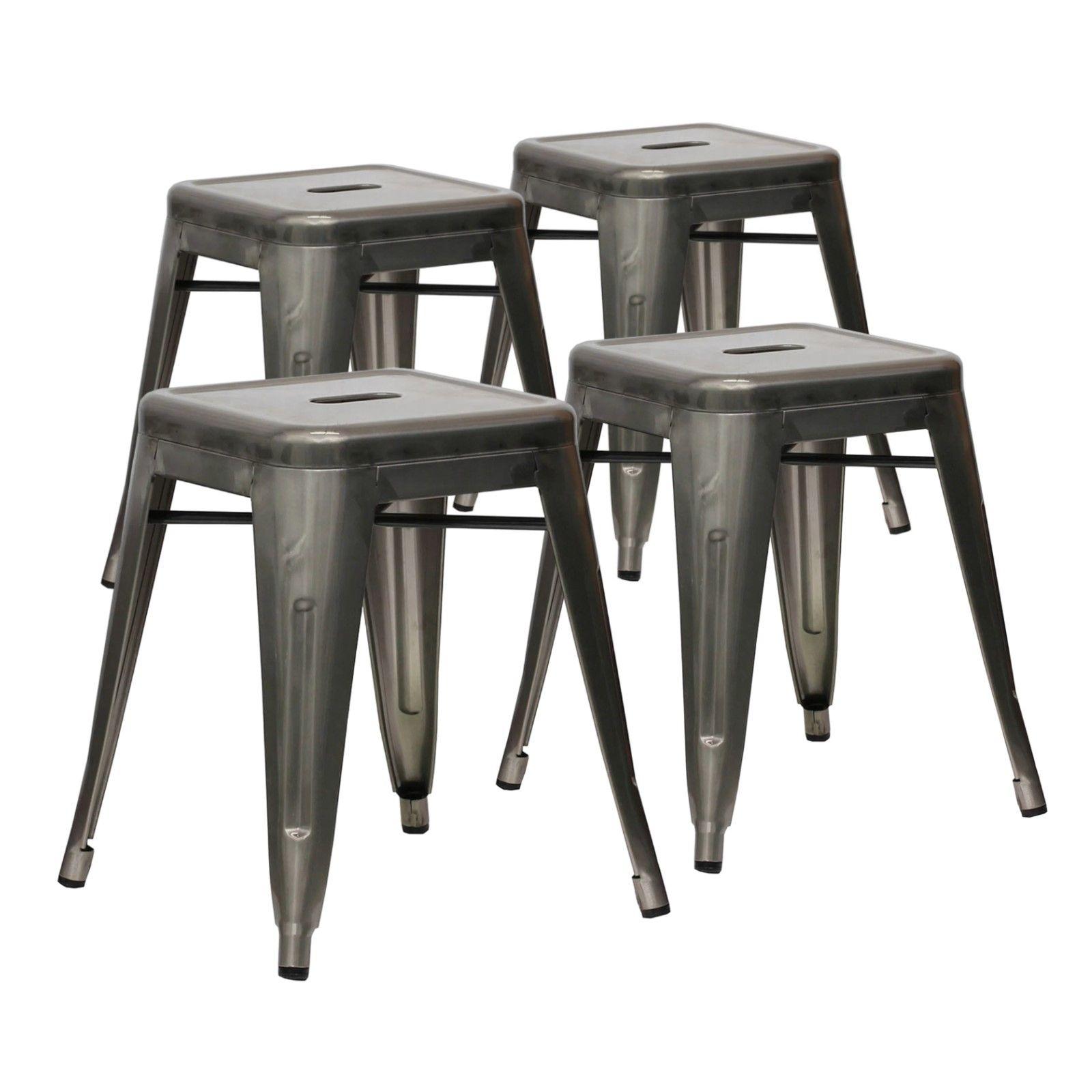 Pack 4 Unidades Piso Tolix Gris Gunmetal-0