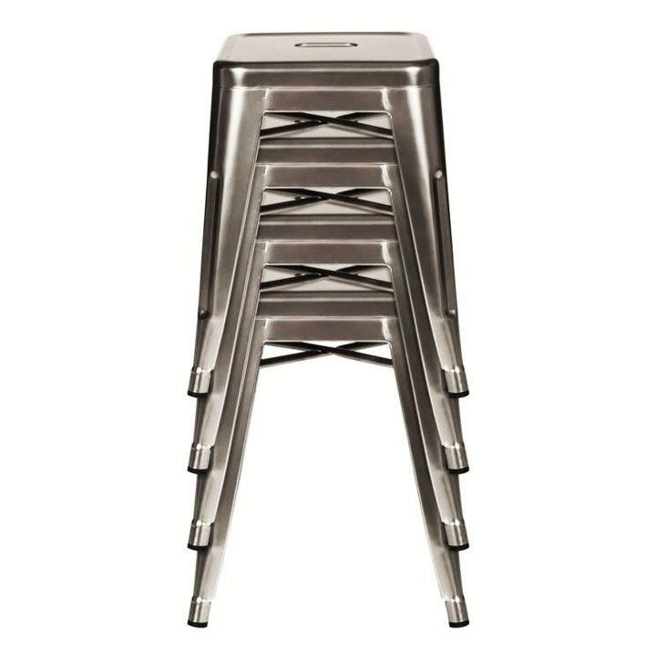 Pack 4 Unidades Piso Tolix Gris Gunmetal-1