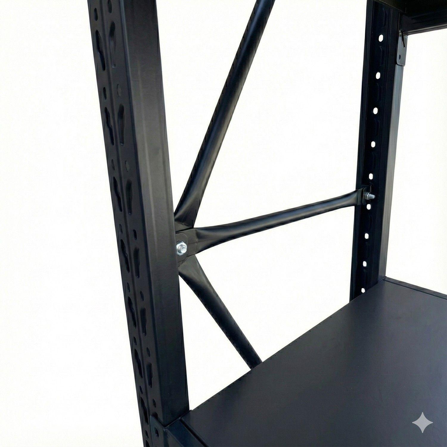 Rack 150x50x200 cm. 800 kg. Negro-6