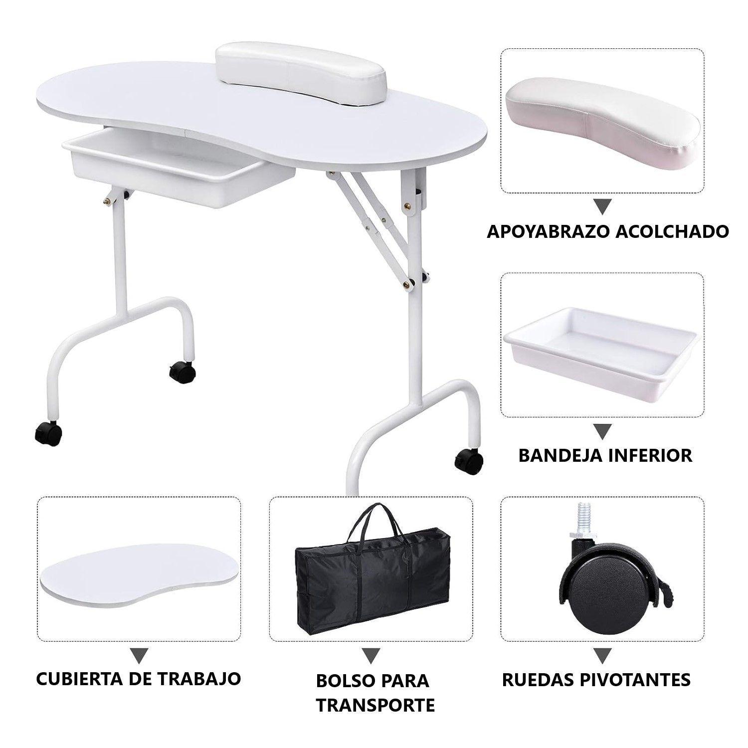 Mesa de Manicure Plegable Portátil-2