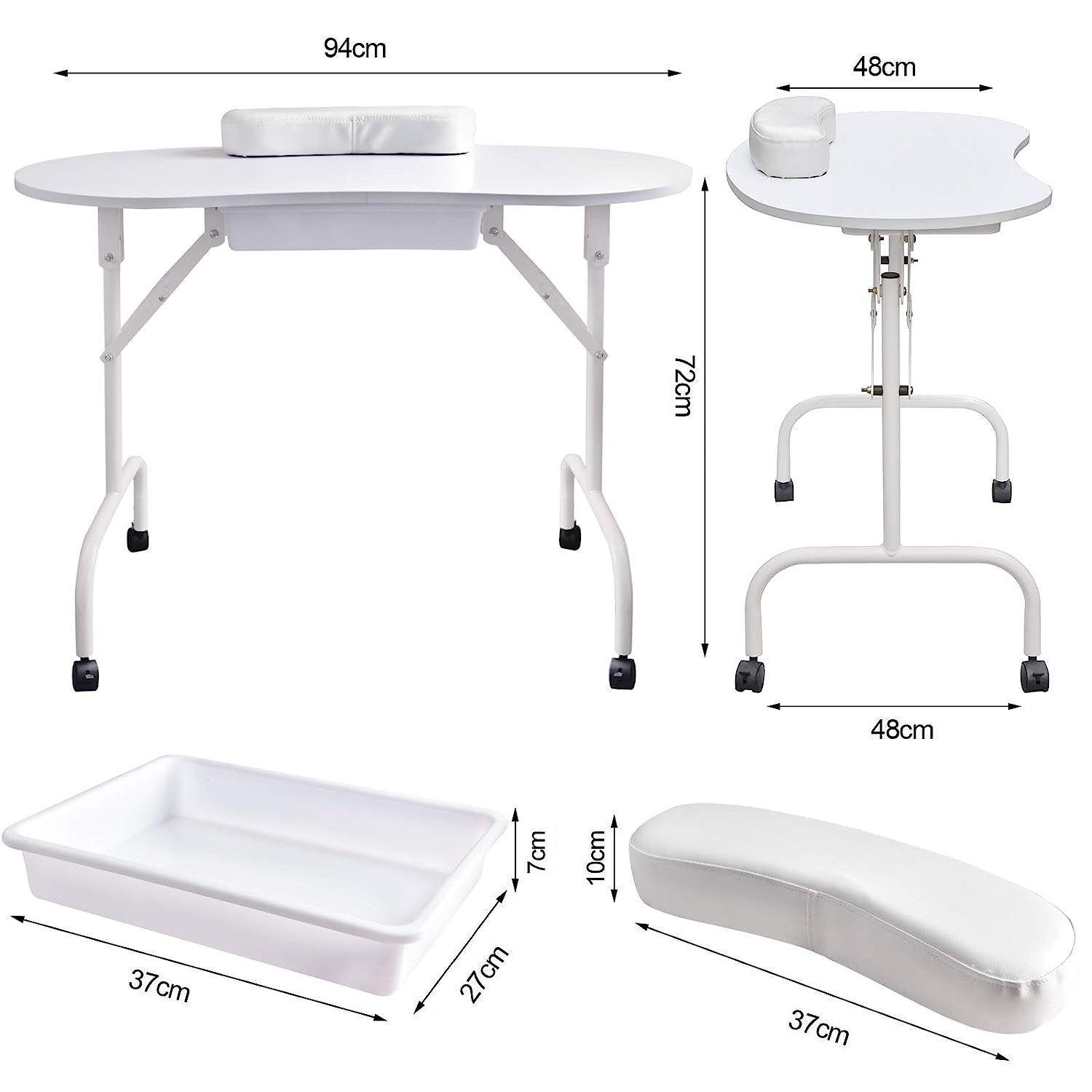 Mesa de Manicure Plegable Portátil-7