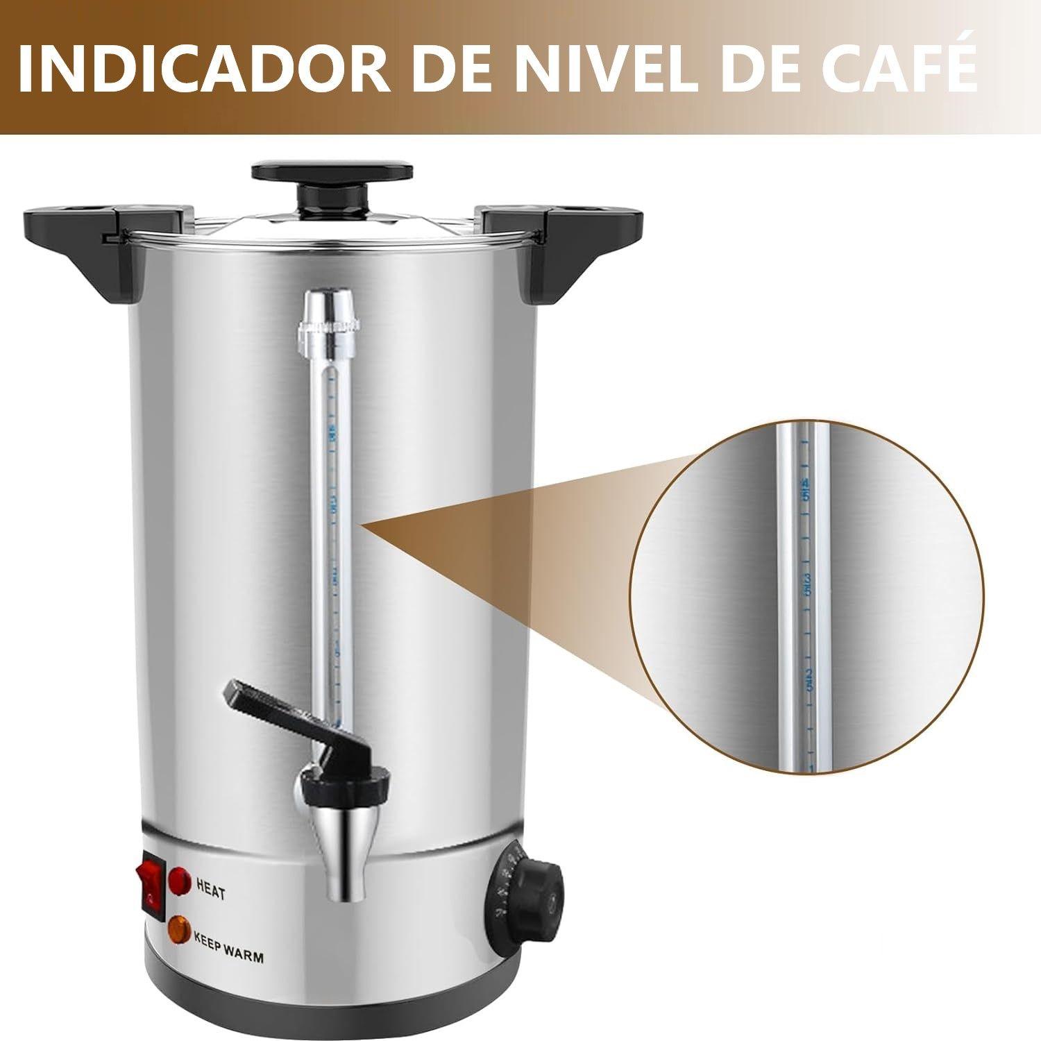 Hervidor Industrial de Café 8 Litros Doble Capa Acero Inox.-3